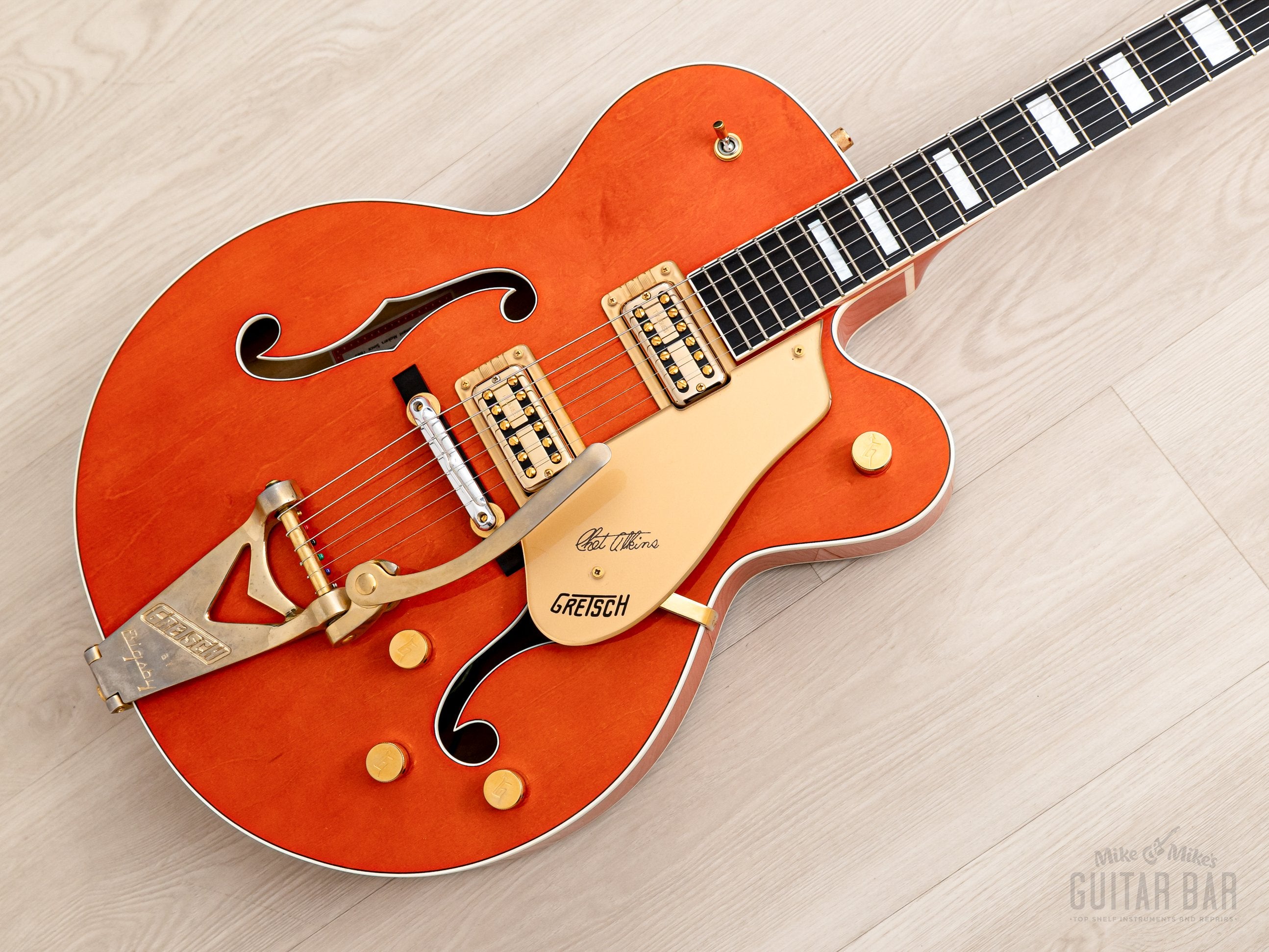 2000 Gretsch G6120 Western Orange w/ TV Jones, Tru-Arc, Case, Tags & COA
