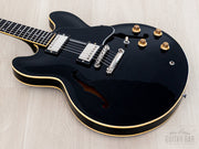 1989 Orville ES-335 Ebony body front angle