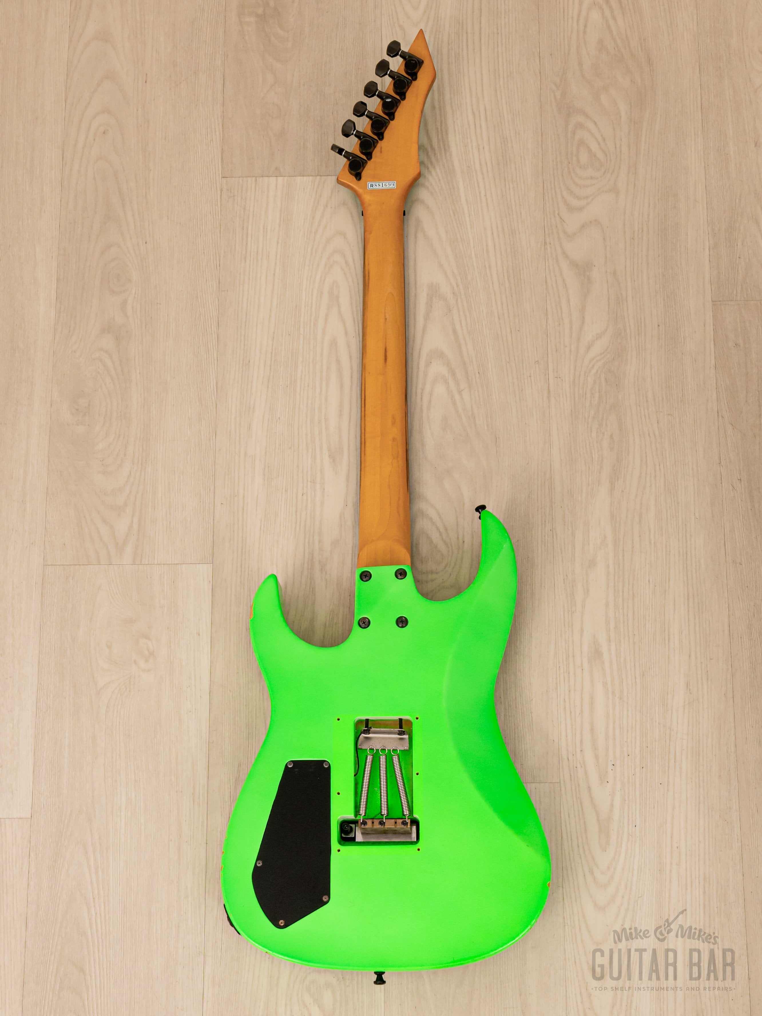 1990 B.C. Rich NJ Series Gunslinger GS-MR851 Slime, Neon Green, C.C. DeVille