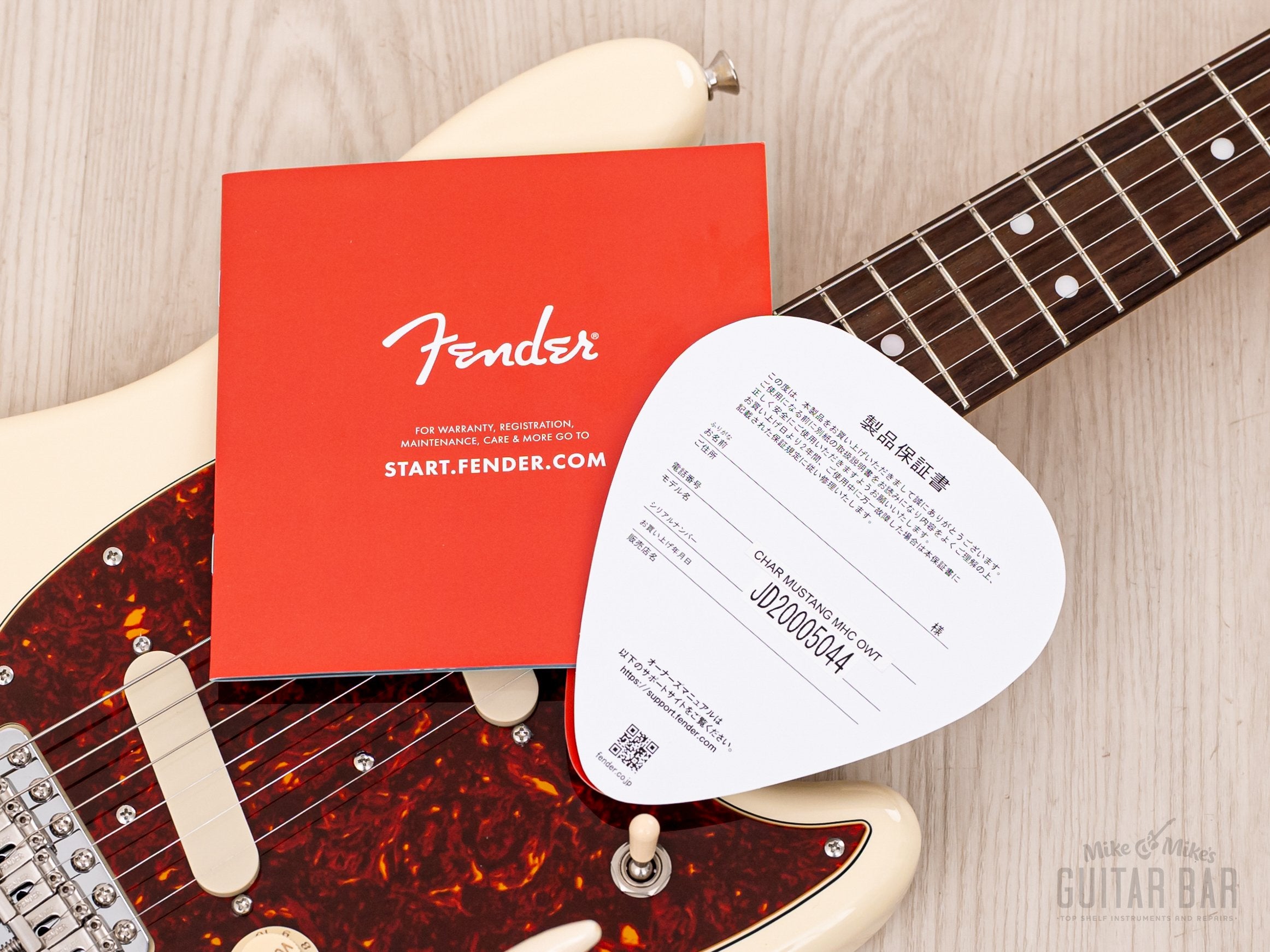 2020 Fender Char Mustang Signature Model Olympic White, Near-Mint w/ Hangtags, Japan MIJ
