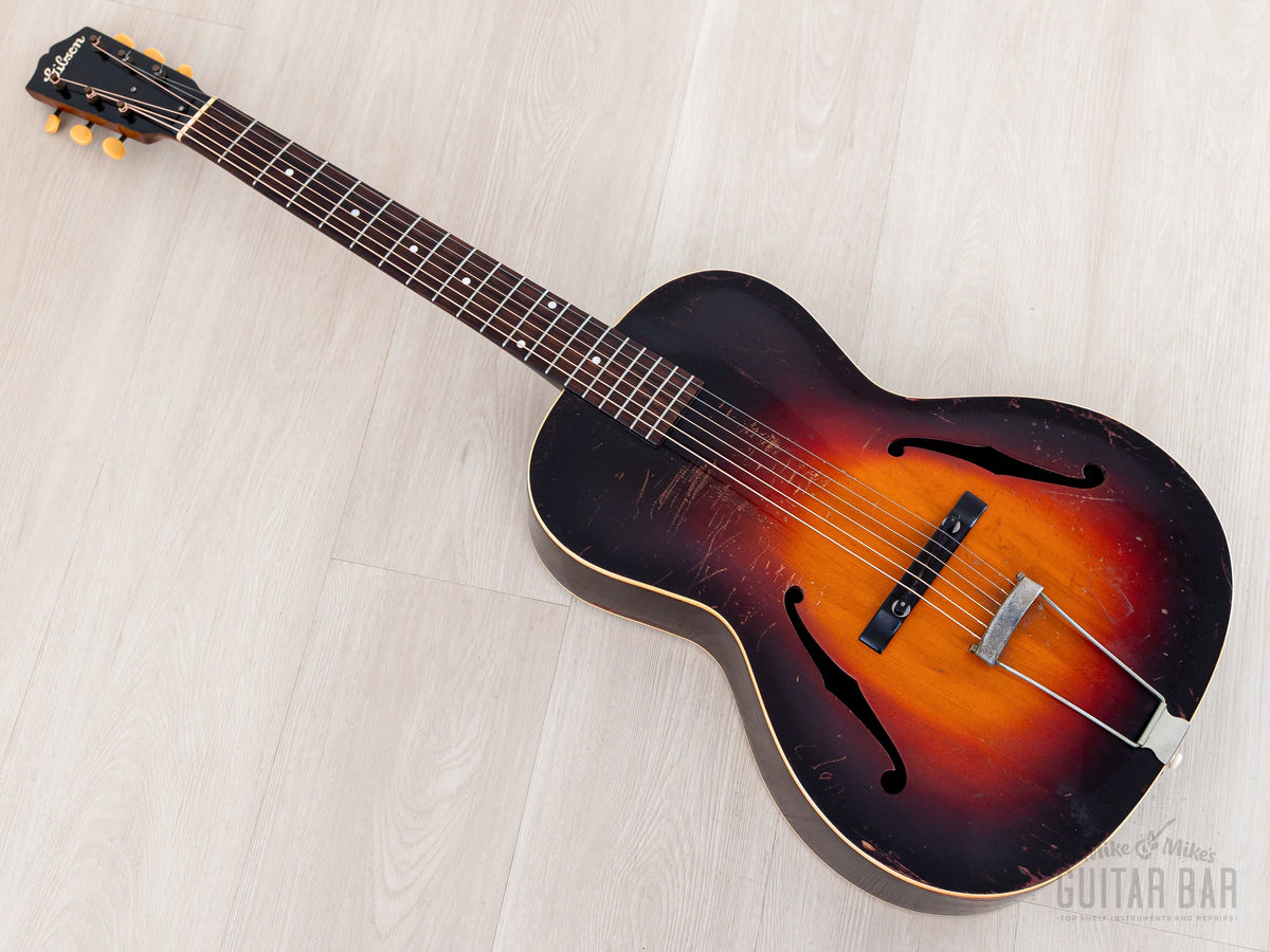 1937 Gibson L-37 archtop, full front angled view