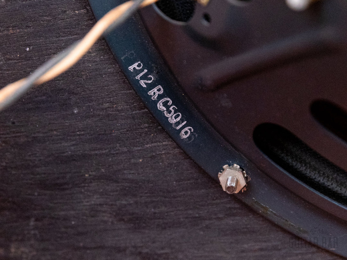 Fender Deluxe 5E3 tweed speaker frame stamp