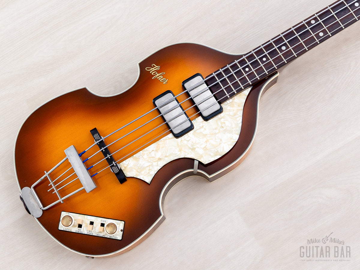 Hofner 500/1 Cavern bass body, angled
