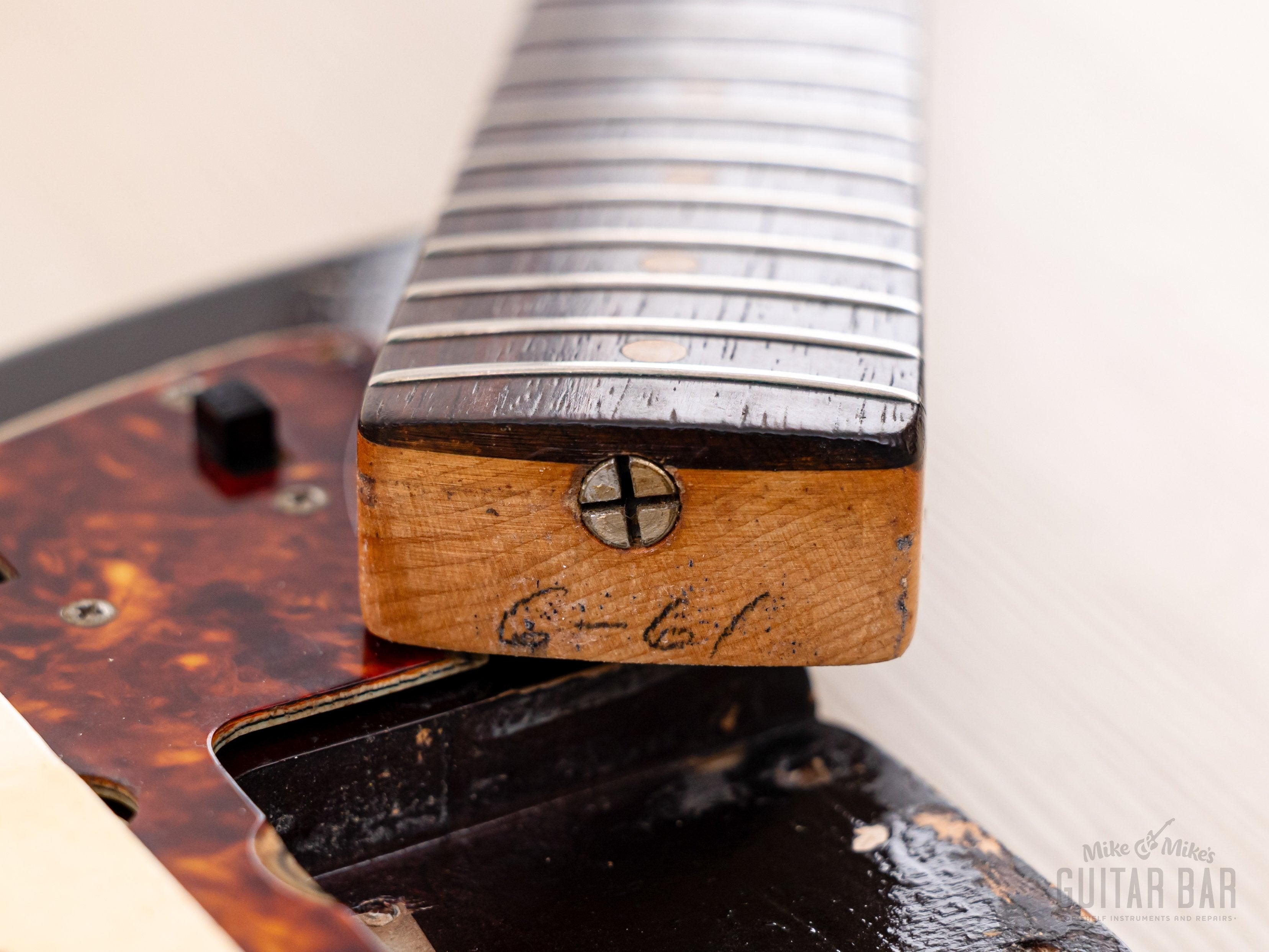 1961 Fender Jazzmaster Pre-CBS Slab Board Vintage Offset Guitar Sunburst, 100% Original w/ Case