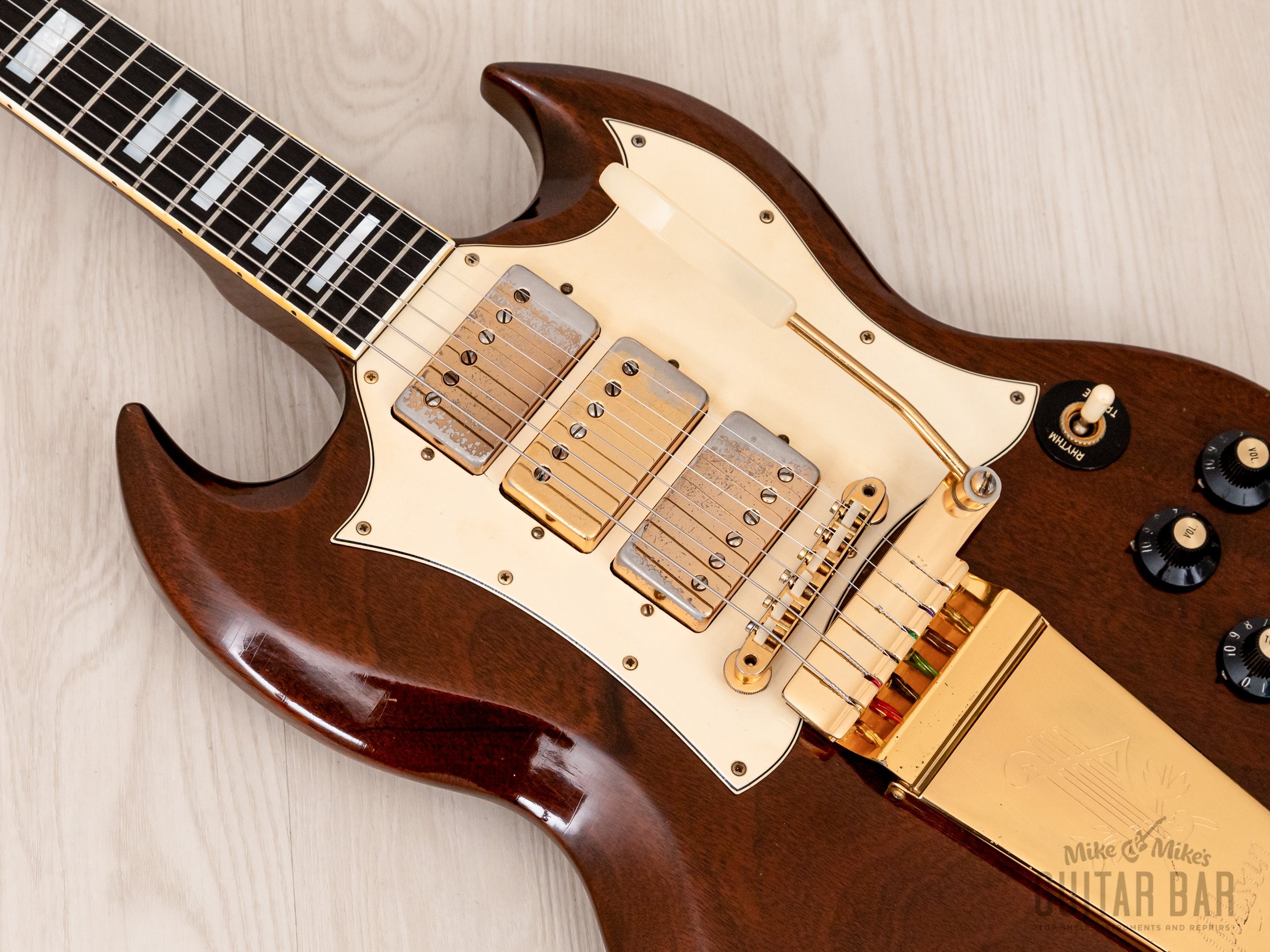 1969 Gibson SG Custom Vintage Guitar Walnut, 100% Original w/ Pat # T-Tops & Case, Jim Root-Owned