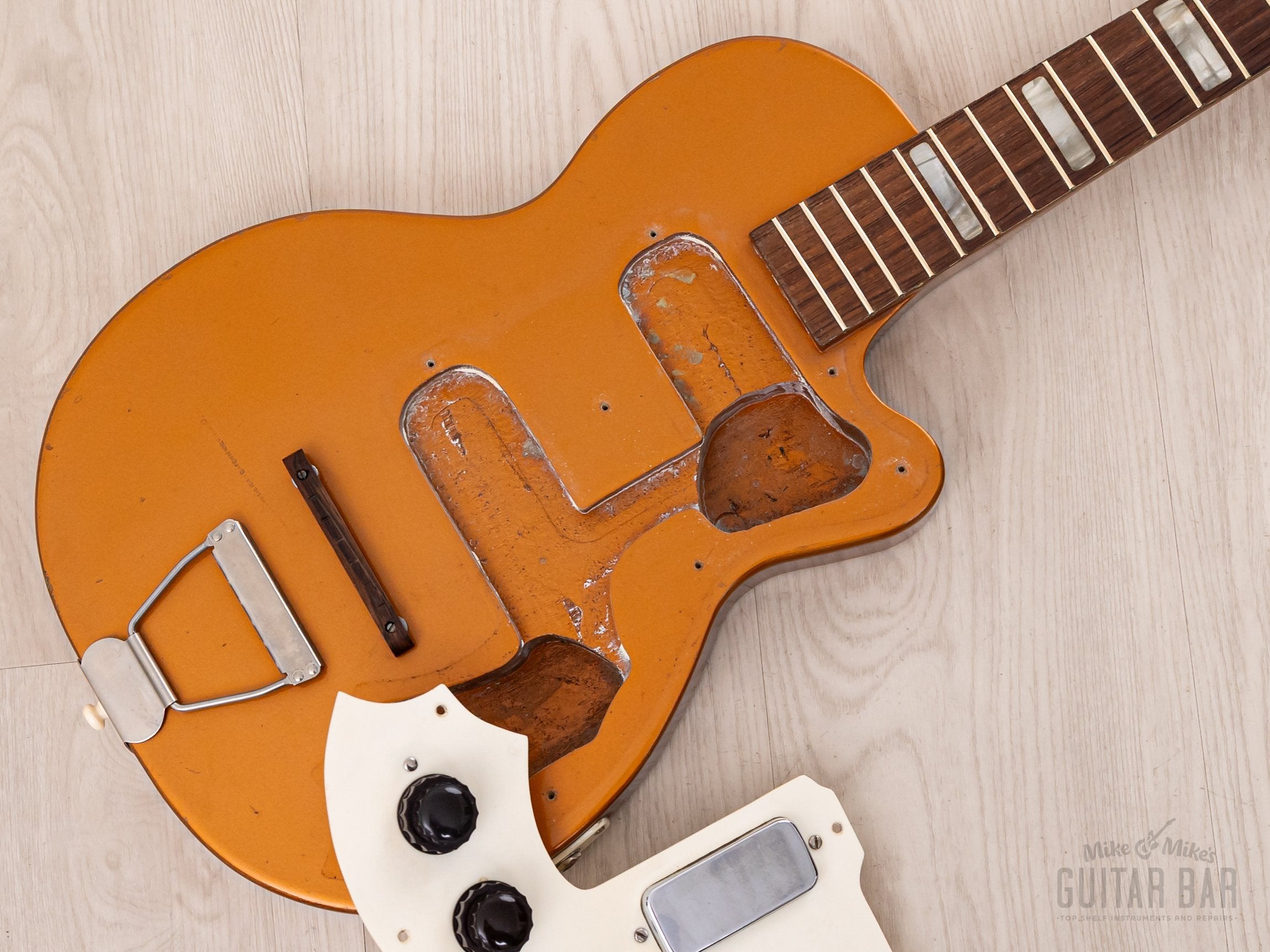1957 Kay K142 Vintage Neck Through Electric Guitar Copper, 100% Origin
