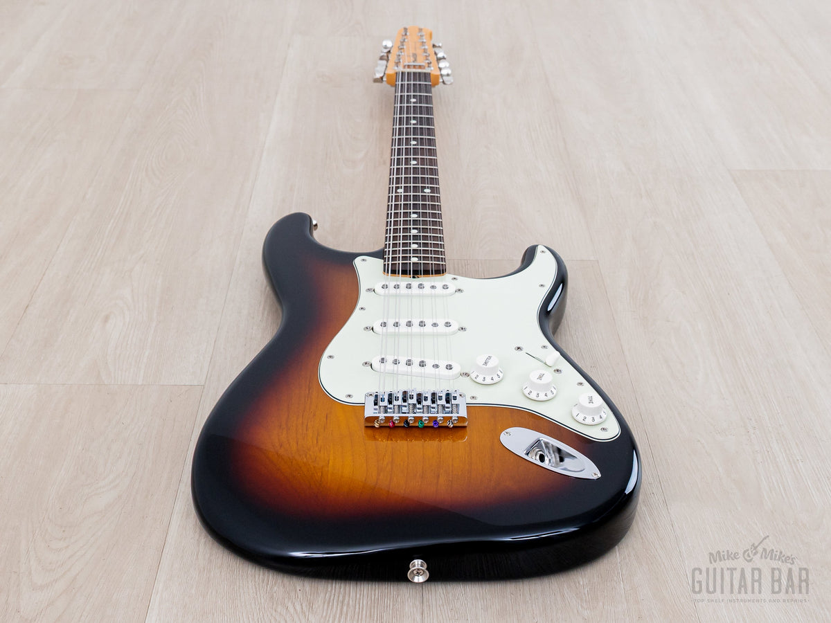 2024 Fender Stratocaster XII 12-string Sunburst, front view, low angle