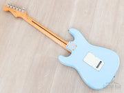 2024 Fender Hybrid II Stratocaster Flame Celeste Blue, back angled view