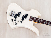 Body angled from the treble side