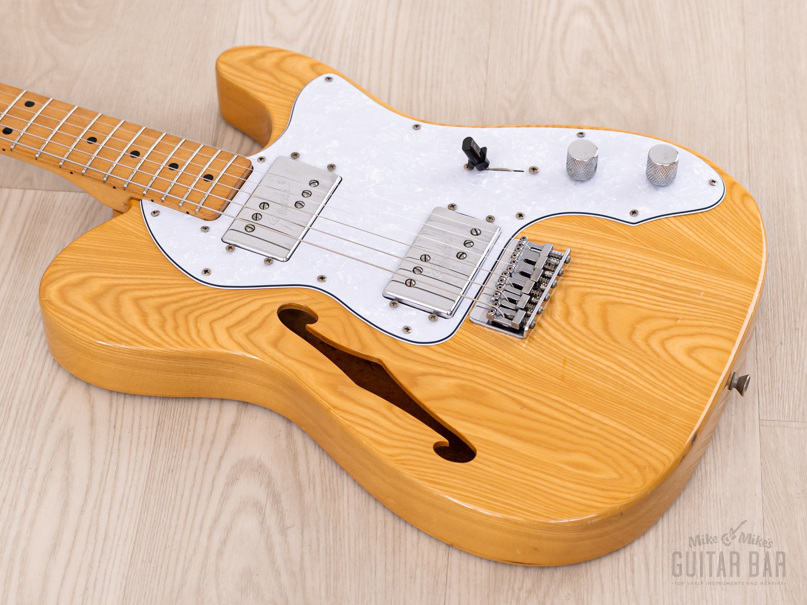 1995 Fender Telecaster Thinline ‘72 Vintage Reissue TN72-85 Natural Ash w/ Wide Range, Japan MIJ