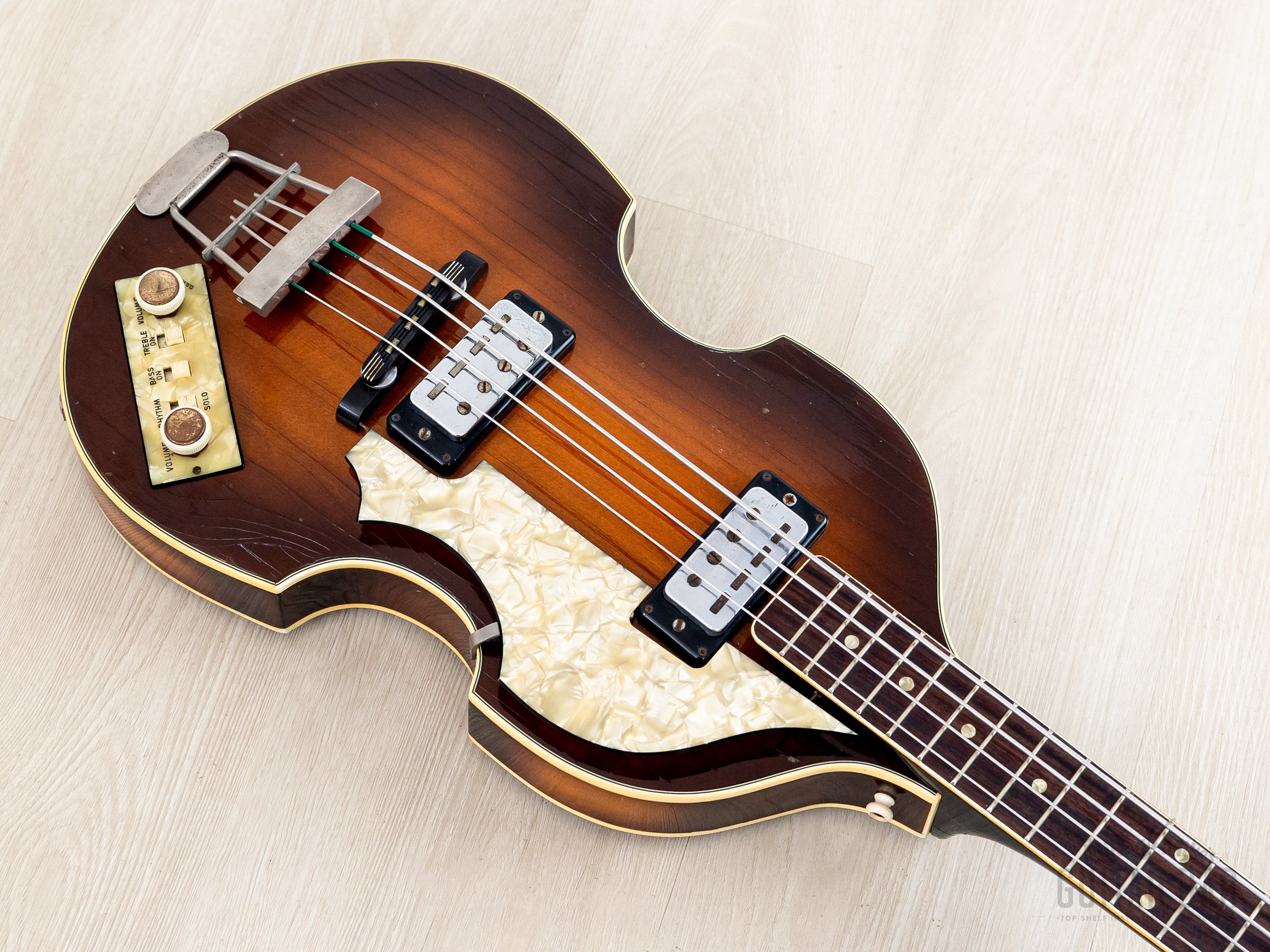 1965 Hofner 500/1 Violin Bass Vintage Beatle Bass w/ Staple Pickups &