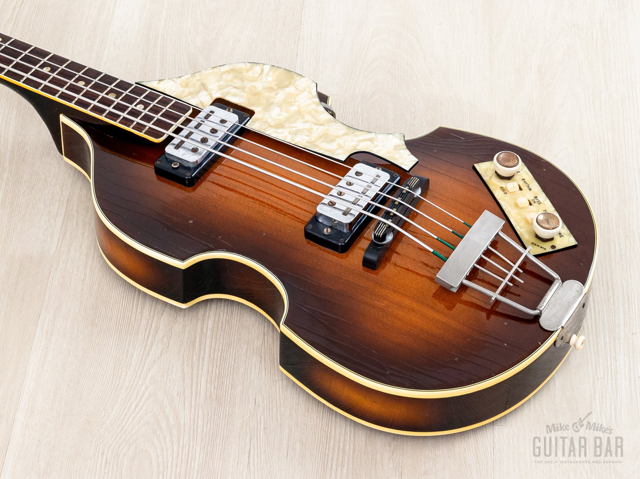 1965 Hofner 500/1 Violin Bass Vintage Beatle Bass w/ Staple Pickups &