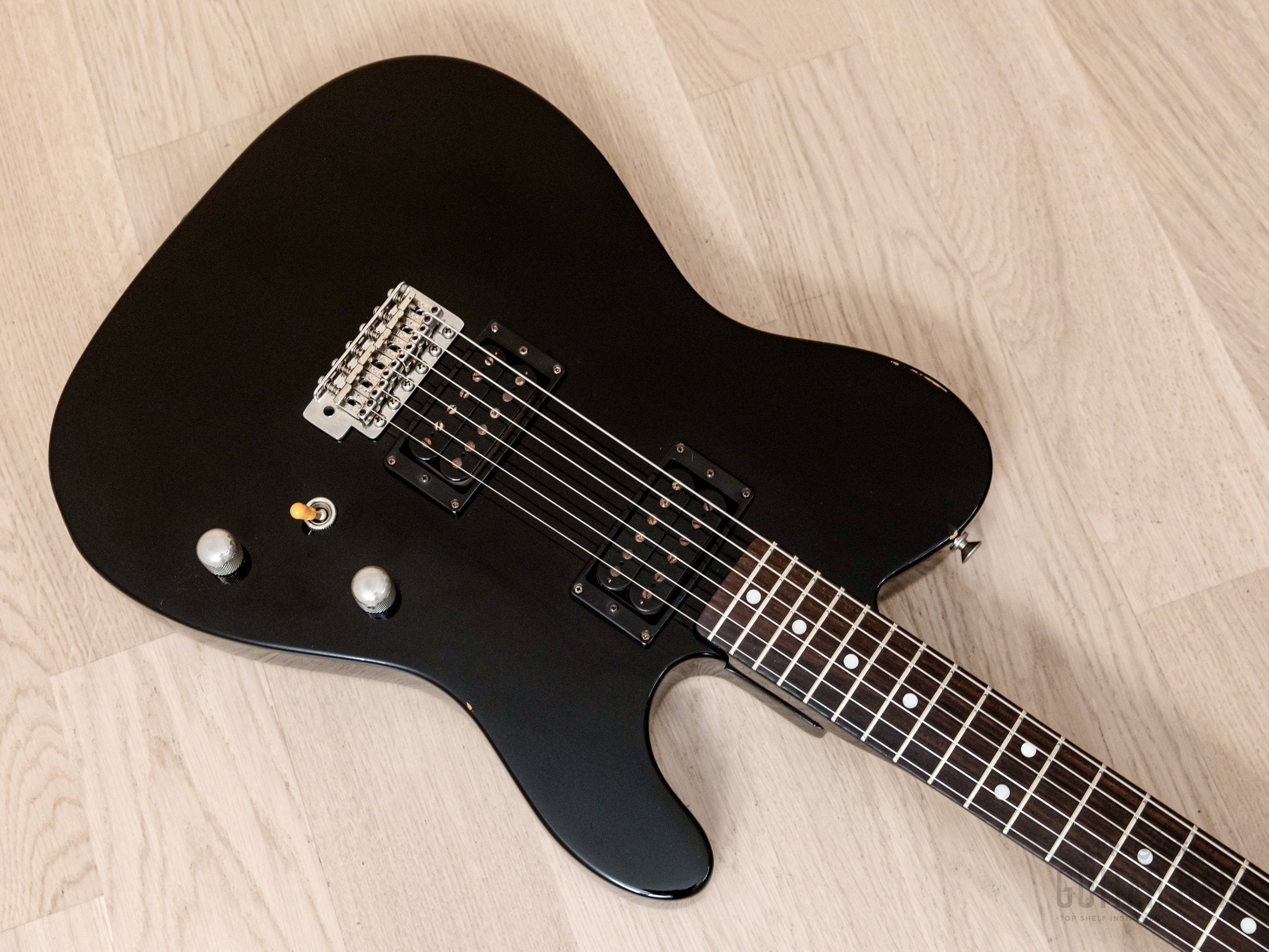 1982 Tokai Breezysound TE-60 HH T-Style Vintage Electric Guitar Black, Non-Catalog w/ Vibrato, Japan