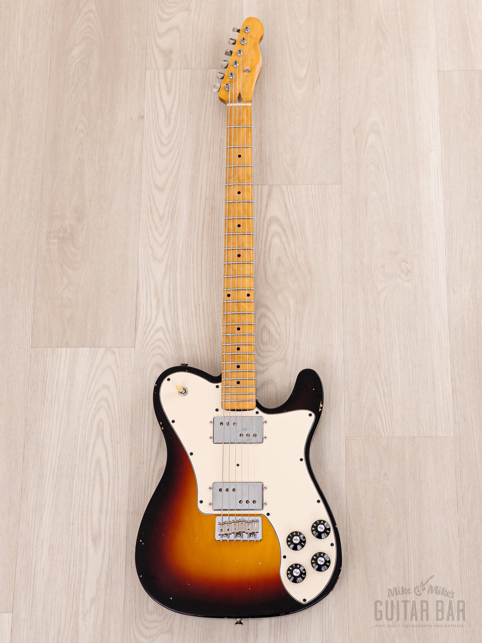 T-Style Deluxe Baritone Custom-Built Electric Guitar Sunburst Lacquer w/ MJT Body, Fender Wide Range