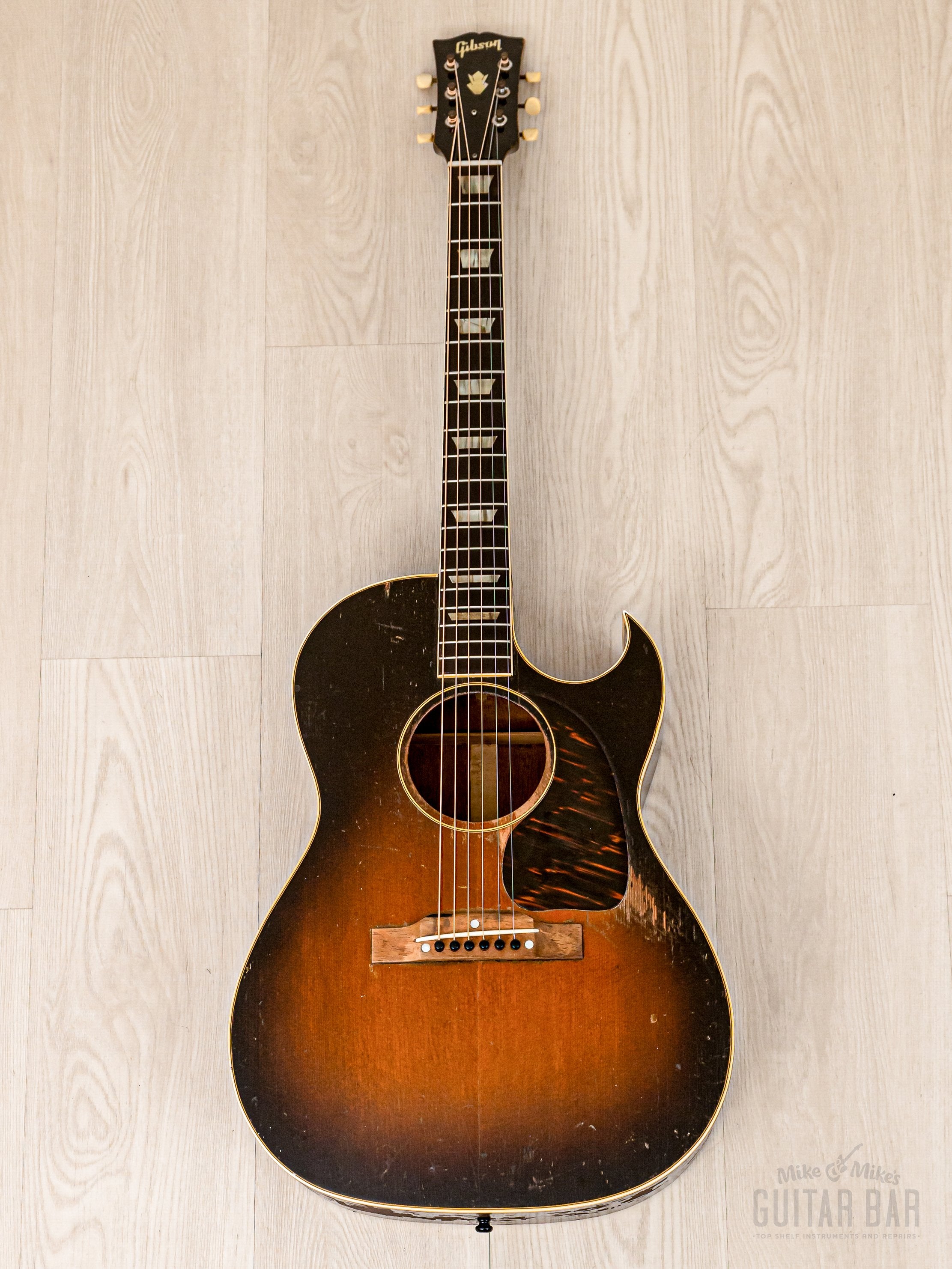 1951 Gibson CF-100 Vintage Cutaway Acoustic Guitar Sunburst w/ Case, LG-2