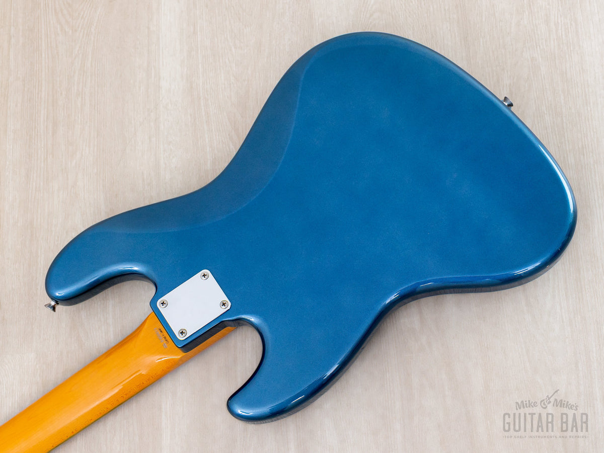 2005 Fender '62 Jazz Bass JB62 Lake Placid Blue, back of body close-up