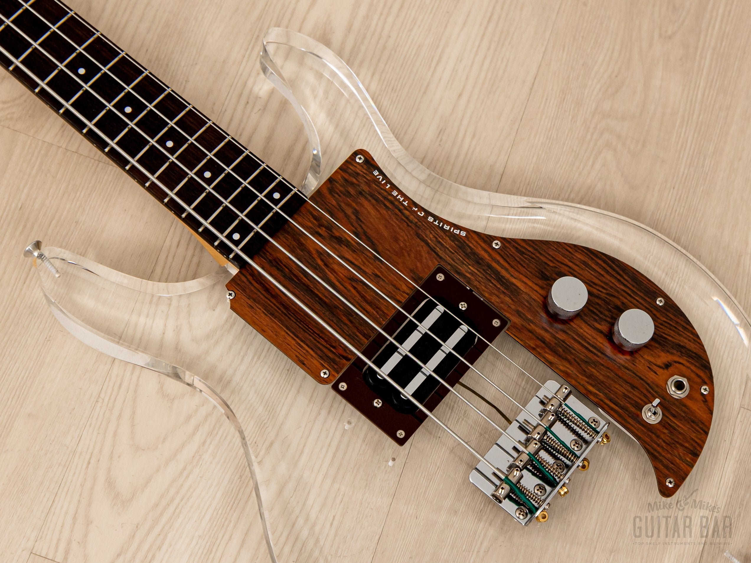 1990 Greco APB-1000 Dan Armstrong-Style Vintage Lucite Short Scale Bass Guitar, Near-Mint, Japan Fujigen