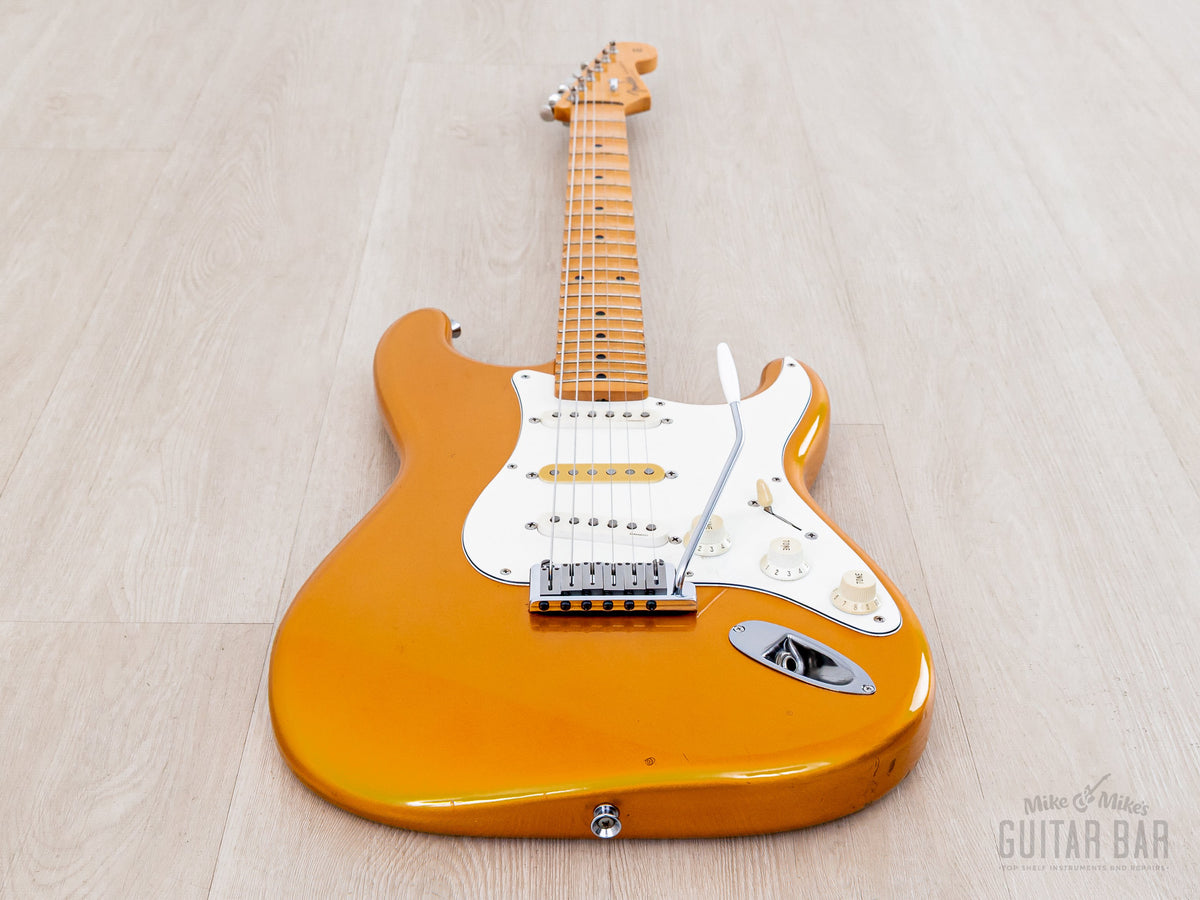 1991 Fender Order Made Yngwie Malmsteen Strat Gold, front view, low angle