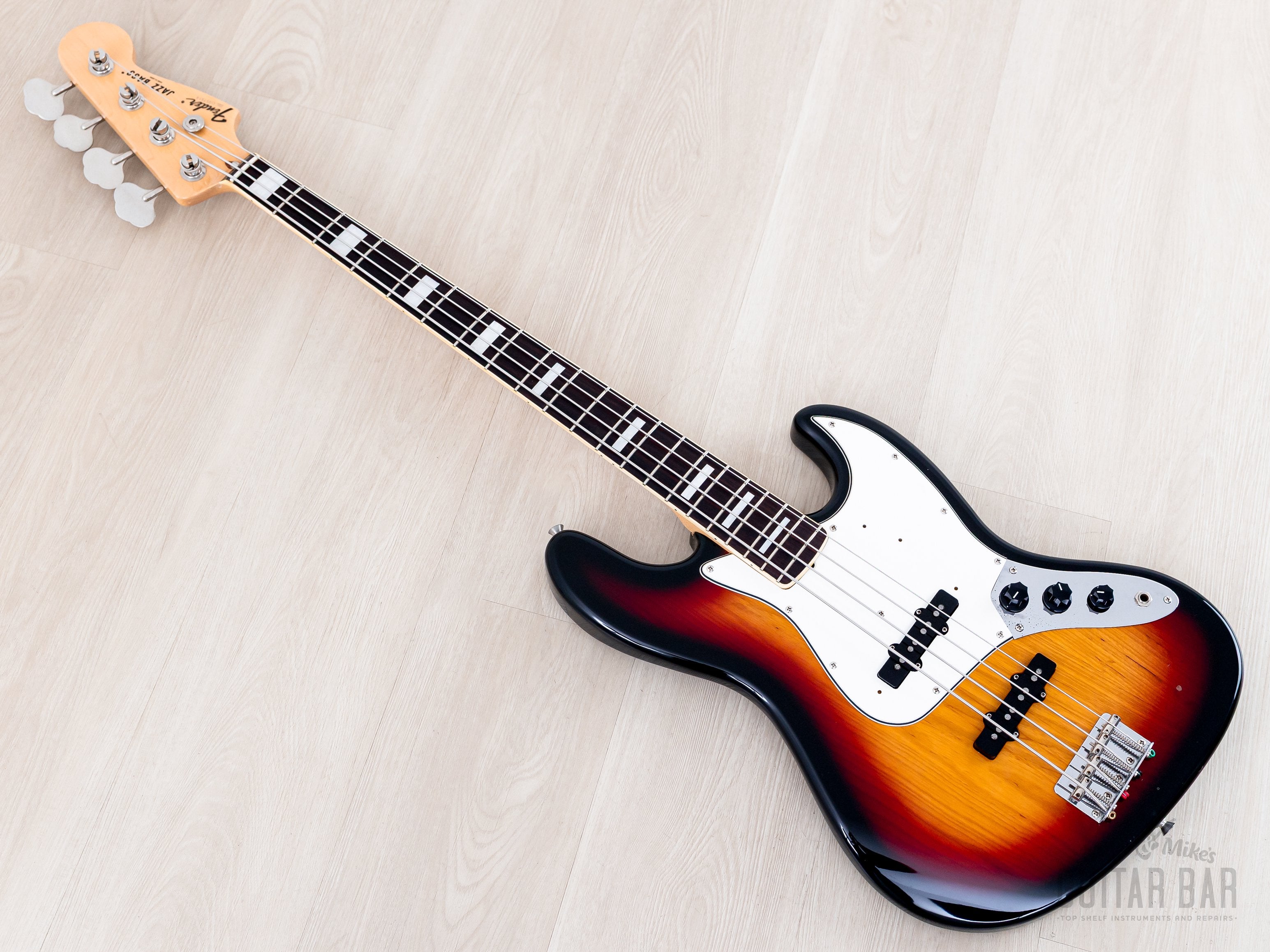 2000 Fender Jazz Bass '75 Vintage Reissue JB75-90US Sunburst Ash, Japa