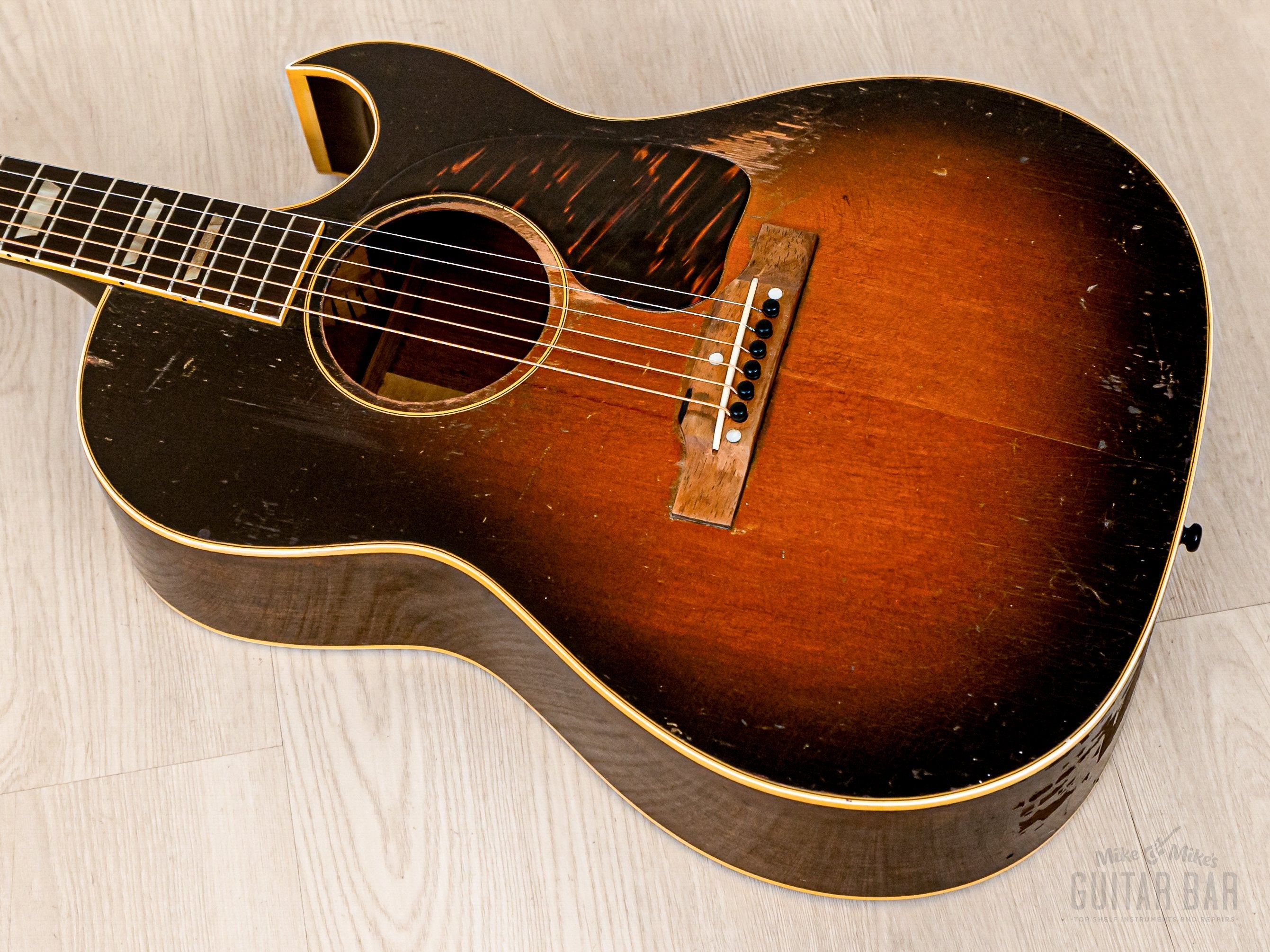 1951 Gibson CF-100 Vintage Cutaway Acoustic Guitar Sunburst w/ Case, LG-2