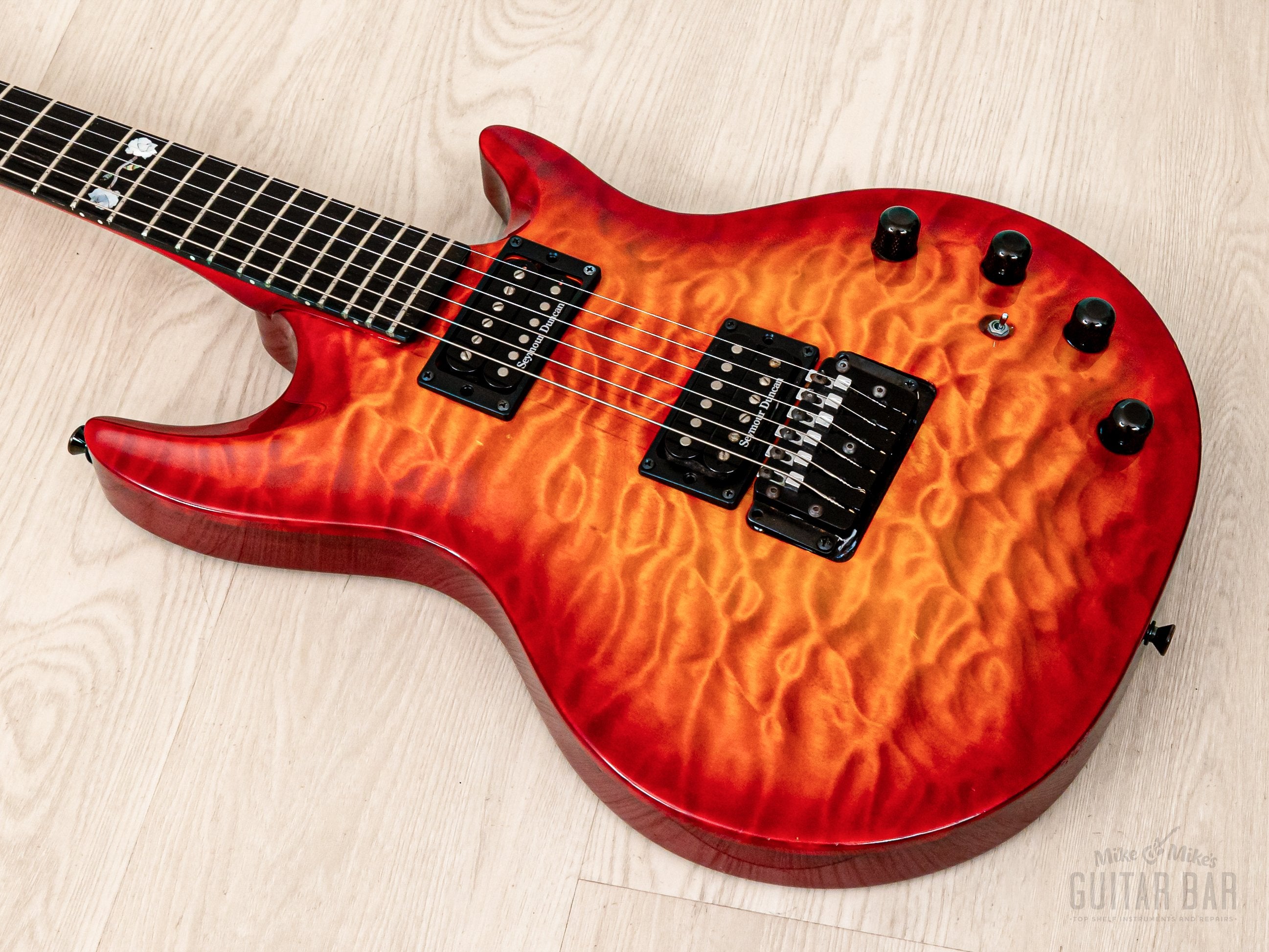 2000 Dave Bunker MVP Quilt Top Cherry Sunburst, 100% Original w/ Case