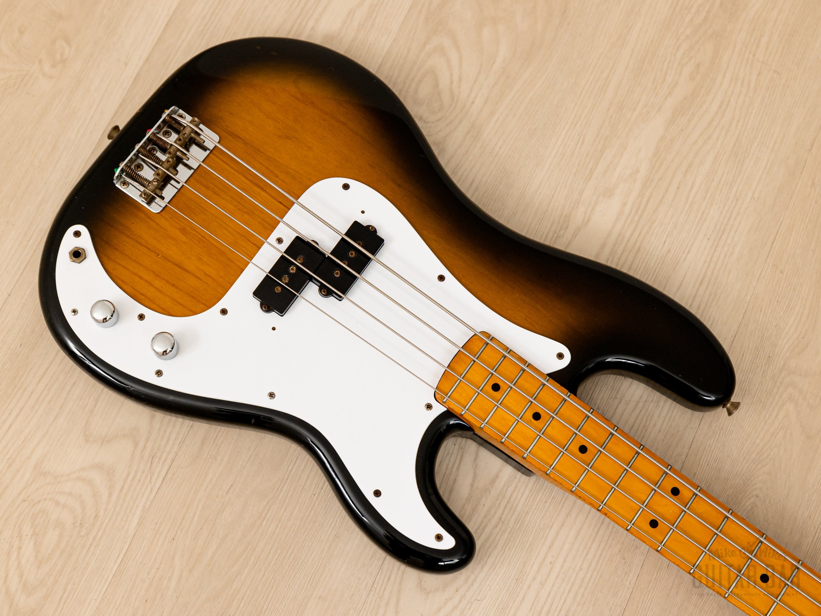 1990 Fender Precision Bass ‘57 Vintage Reissue PB57-700 Sunburst w/ Dimarzio, Japan MIJ Fujigen