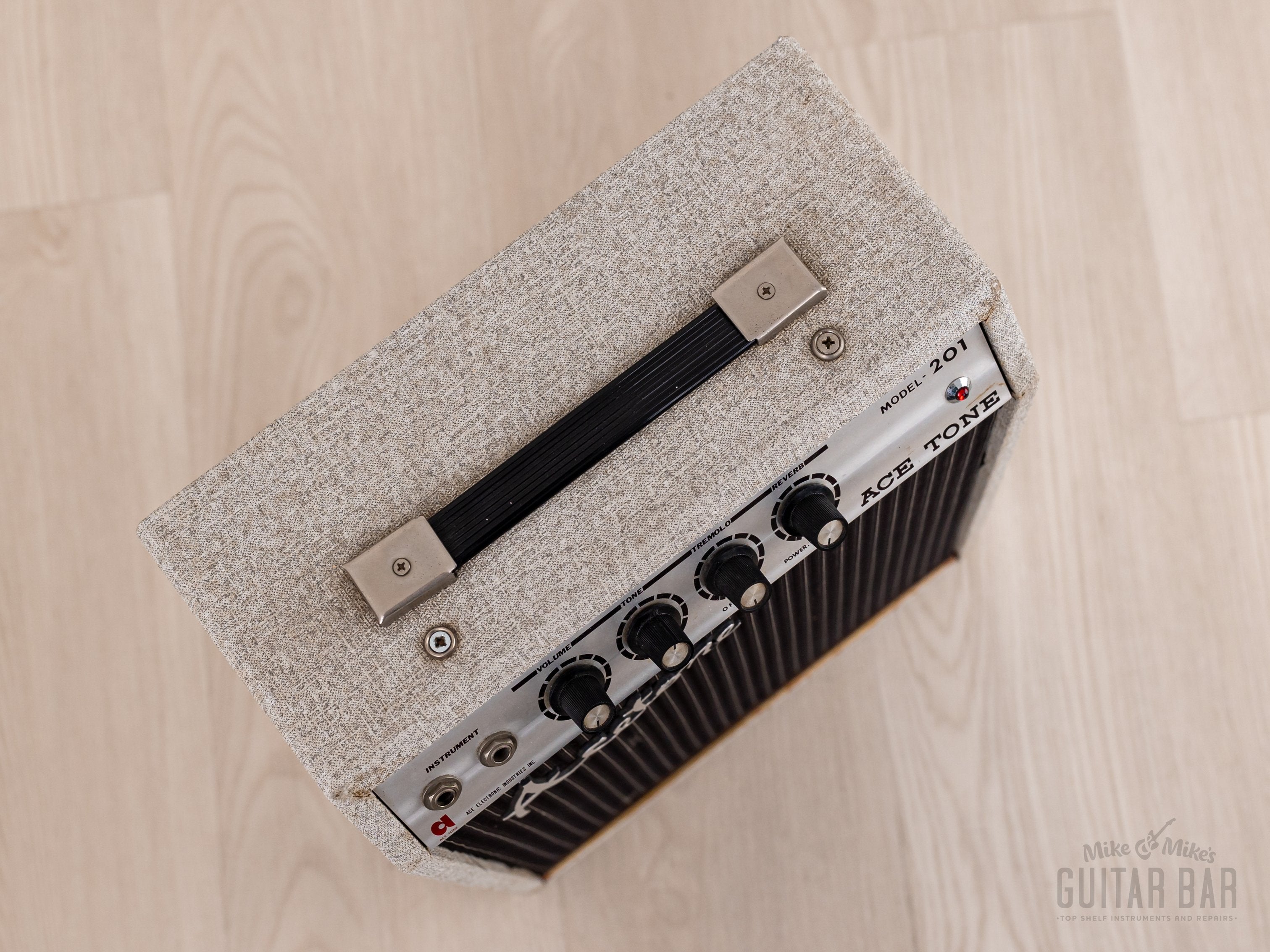 1960s Ace Tone Model 201 Class A Vintage Tube Combo Amp 1x8 w/ Reverb & Tremolo, Fully-Serviced 117v, Japan