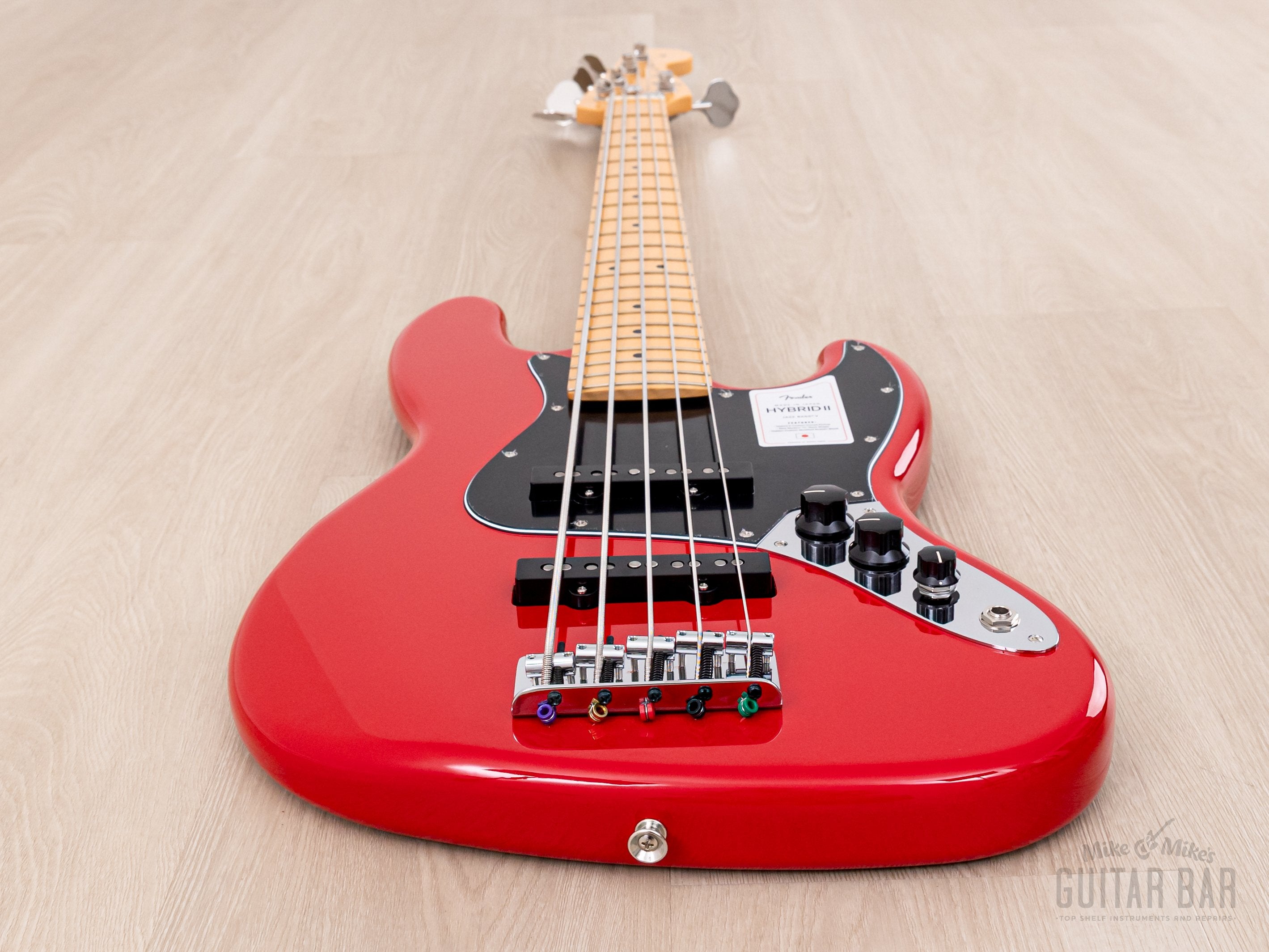 2023 Fender Hybrid II Jazz Bass V 5-String Modena Red, Mint