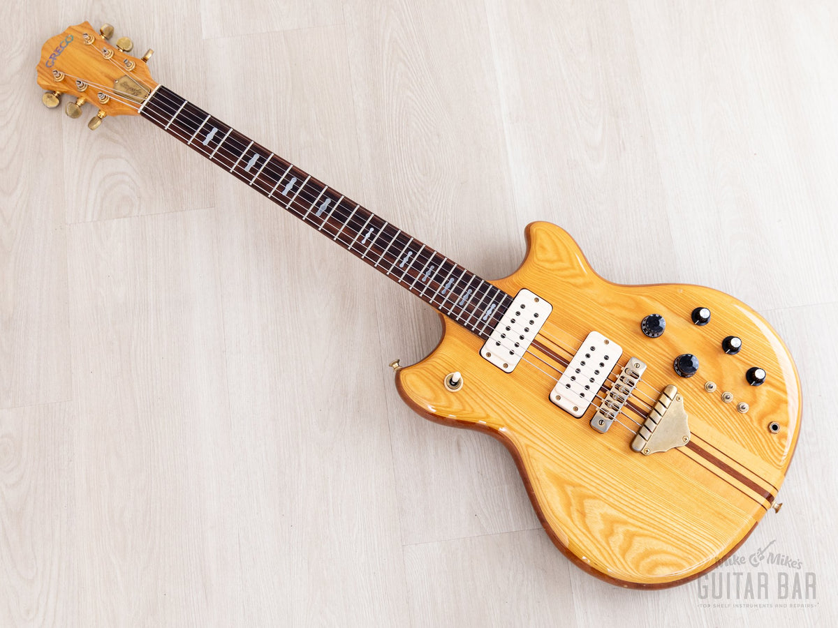 1978 Greco GO1200 Speed Way Vintage Neck Through Guitar Natural, Near-