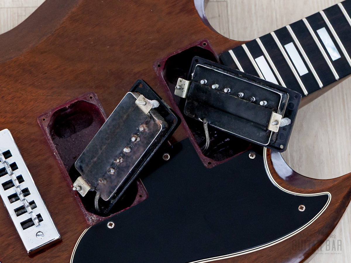 1973 Gibson SG Standard Walnut - Tarback humbuckers lifted from body