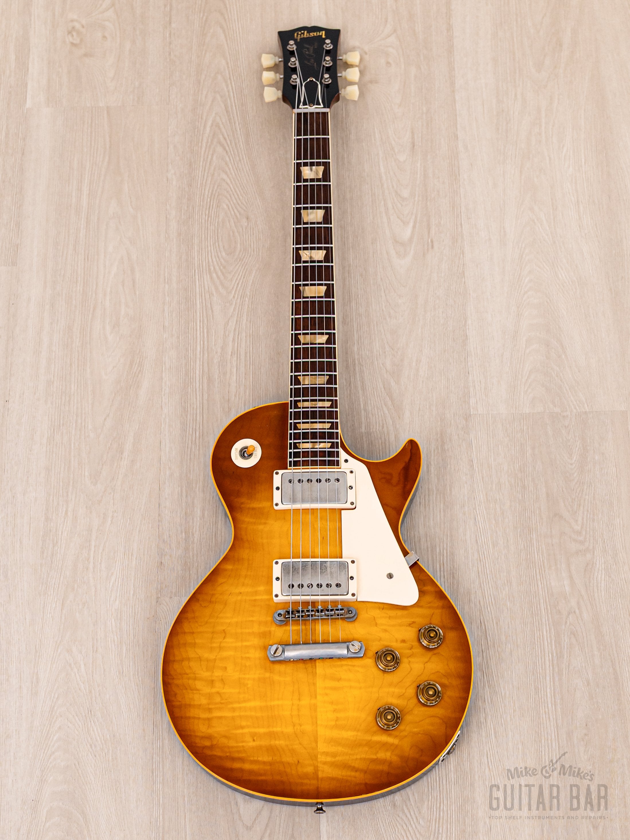 2022 Tom Bartlett 1959 Les Paul Standard ‘Burst Replica Amber Sunburst w/ Brazilian Board, Dave Stephens PAFs, Case