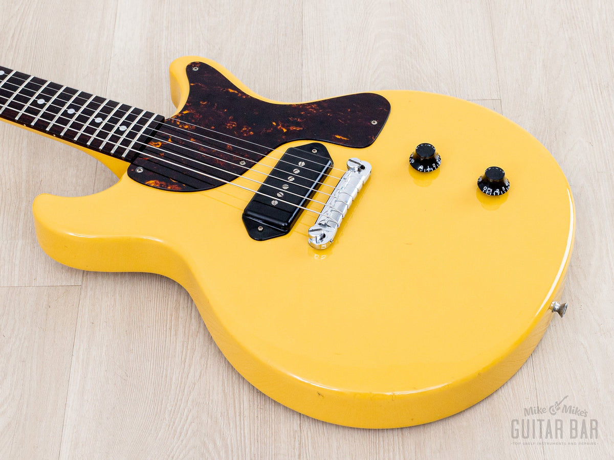1994 Orville Les Paul Junior DC TV Yellow body front angle