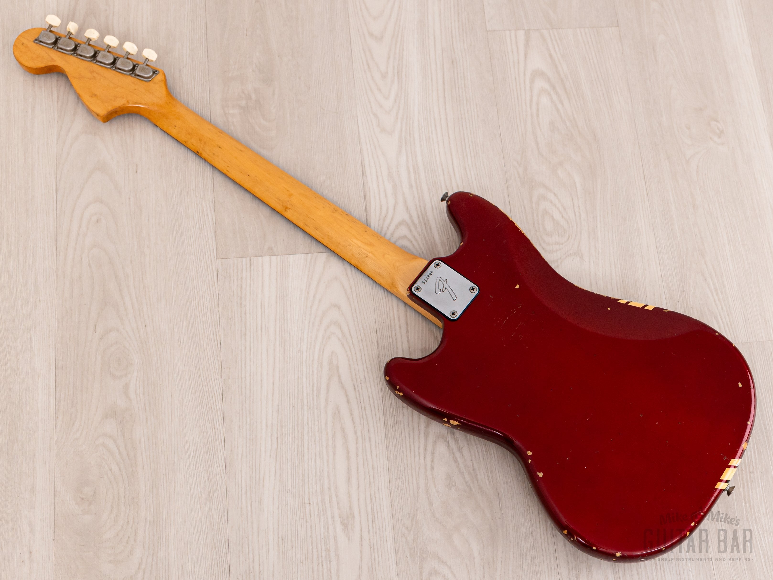 1974 Fender Competition Mustang Vintage Offset Guitar Competition Red