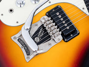 Mosrite Super Custom '65 roller bridge and Vibramute tailpiece close-up