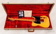 1999 Fender American Vintage 52 Telecaster Butterscotch, guitar in open tweed case