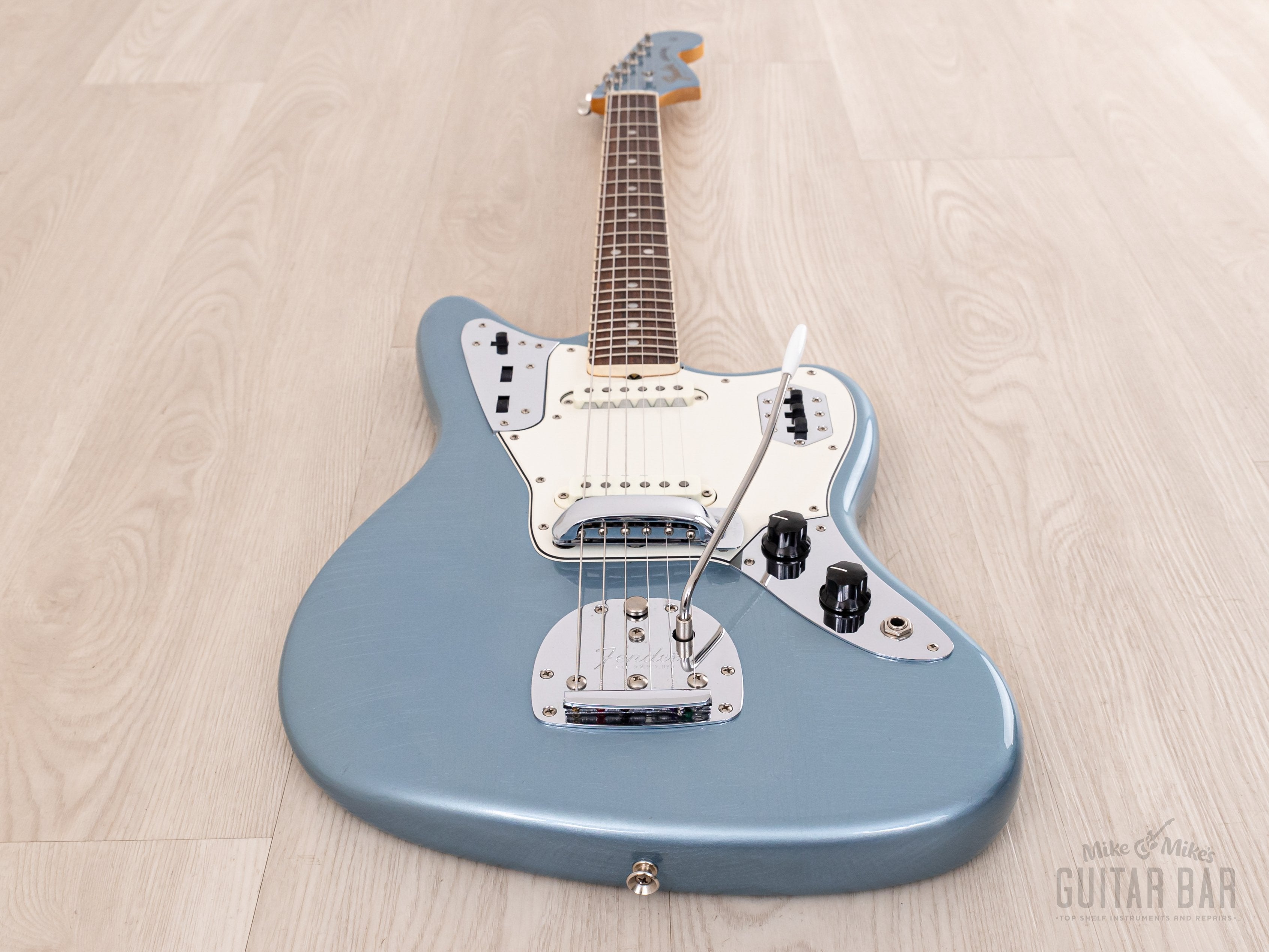 2014 Fender American Vintage '65 Jaguar Ice Blue + Headstock, Near-Mint w/ Case & Hangtags