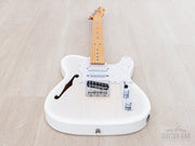 TN90-SPL Thinline Telecaster White Solid Gold low front view