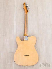 2016 Danocaster Single Cut Blackguard Butterscotch, full back view
