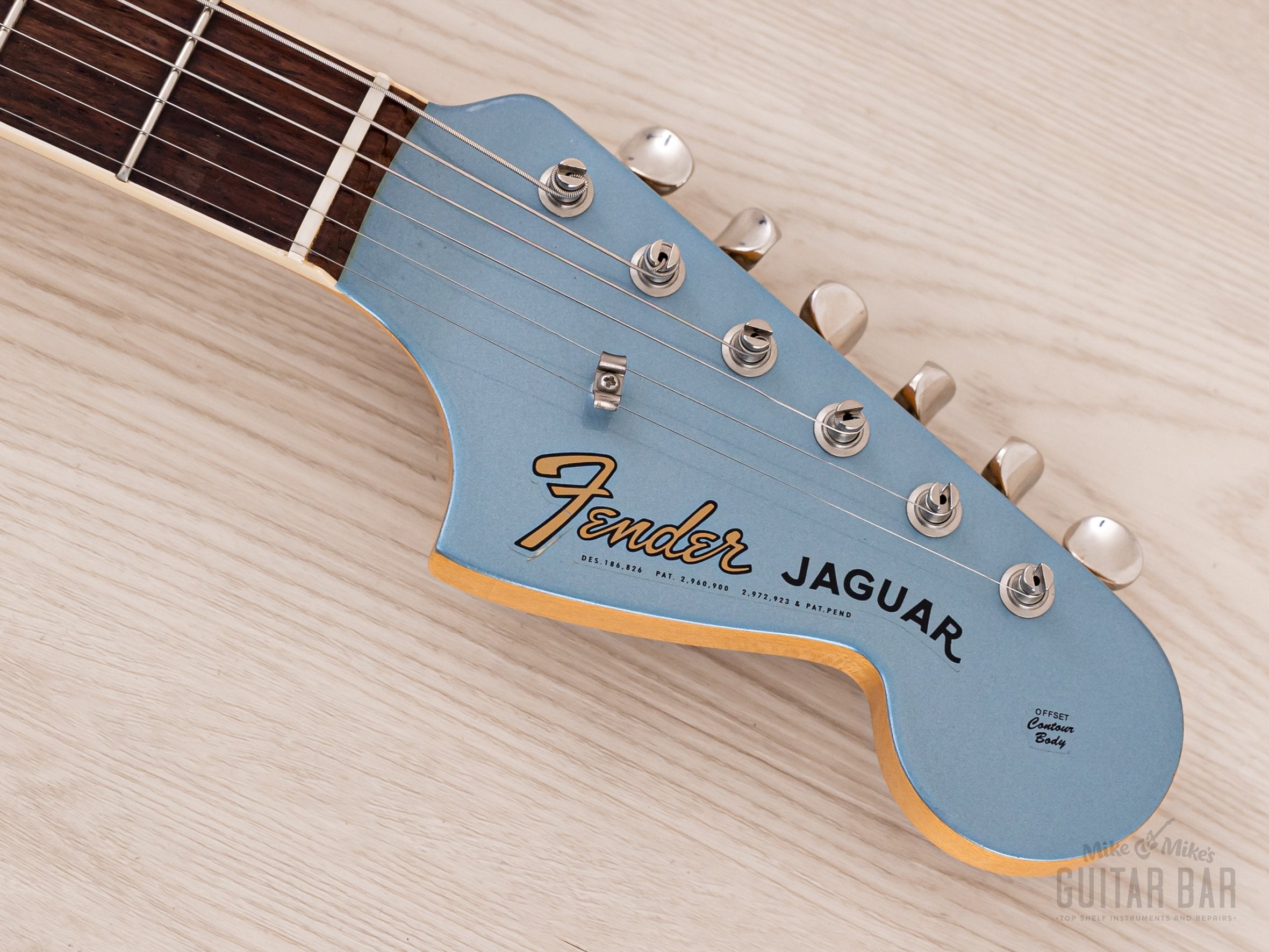 2014 Fender American Vintage '65 Jaguar Ice Blue + Headstock, Near-Mint w/ Case & Hangtags