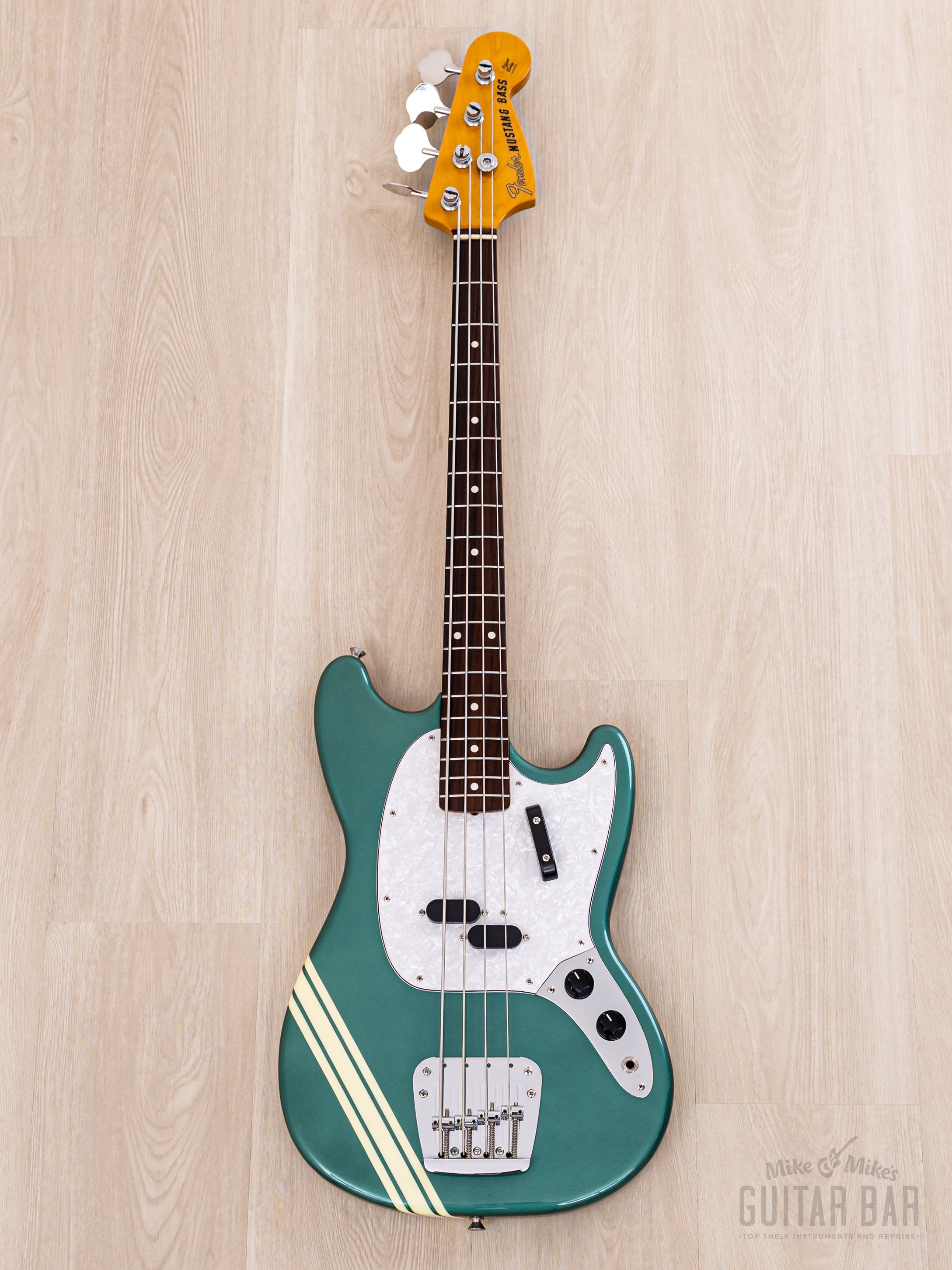 2002 Fender Competition Mustang Bass '69 Vintage Reissue MB98-75SD/CO Ocean Turquoise w/ Hangtags, Japan CIJ