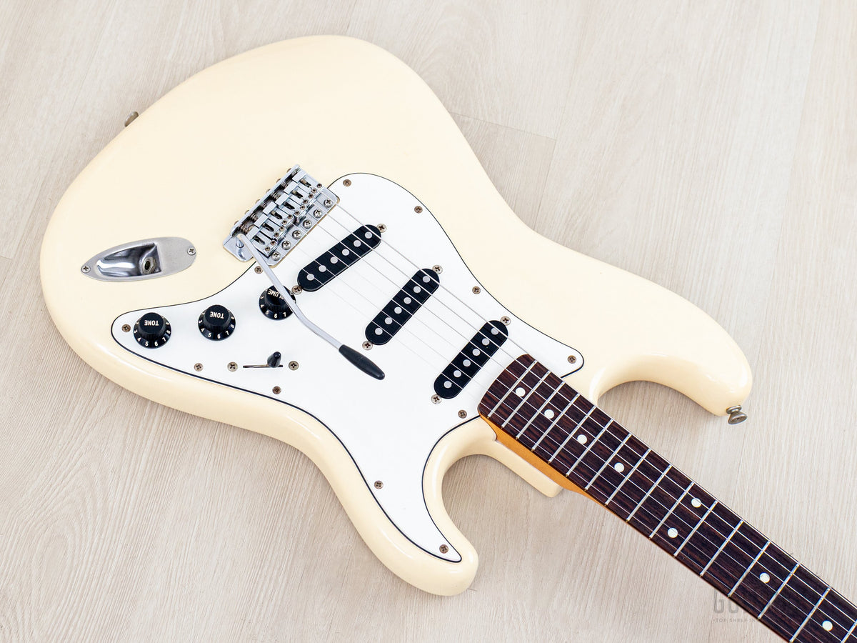 1985 Fender ST72-55 Stratocaster Olympic White, body angled view