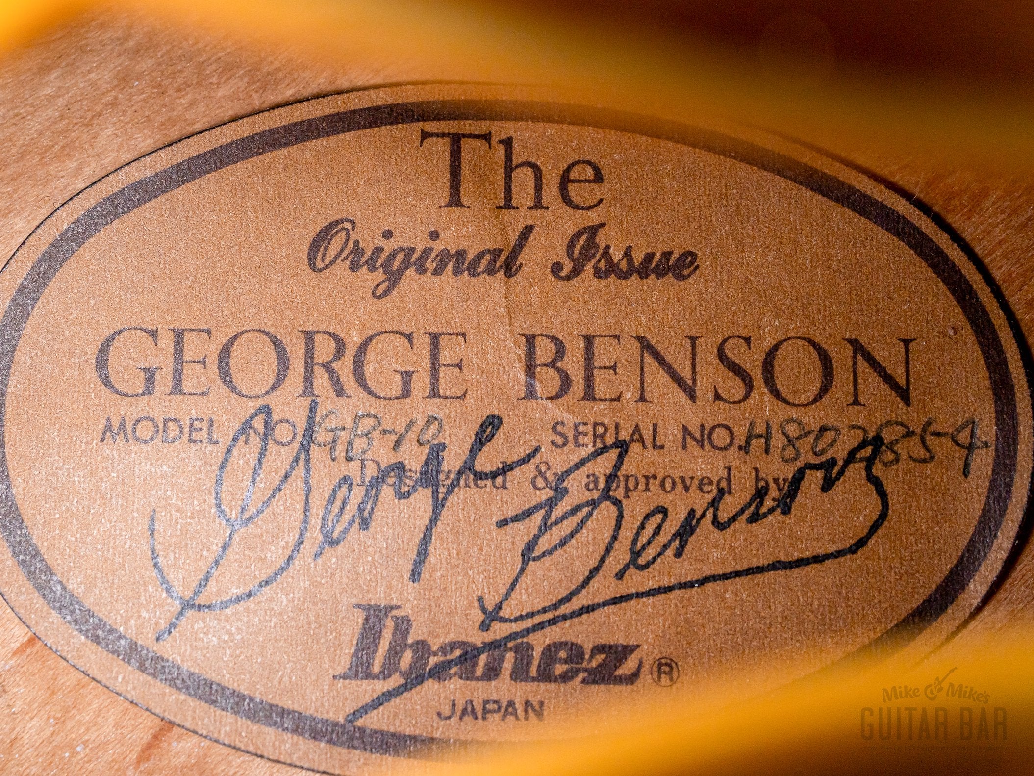 1980 Ibanez George Benson Signature GB10 Archtop Electric Guitar Natur