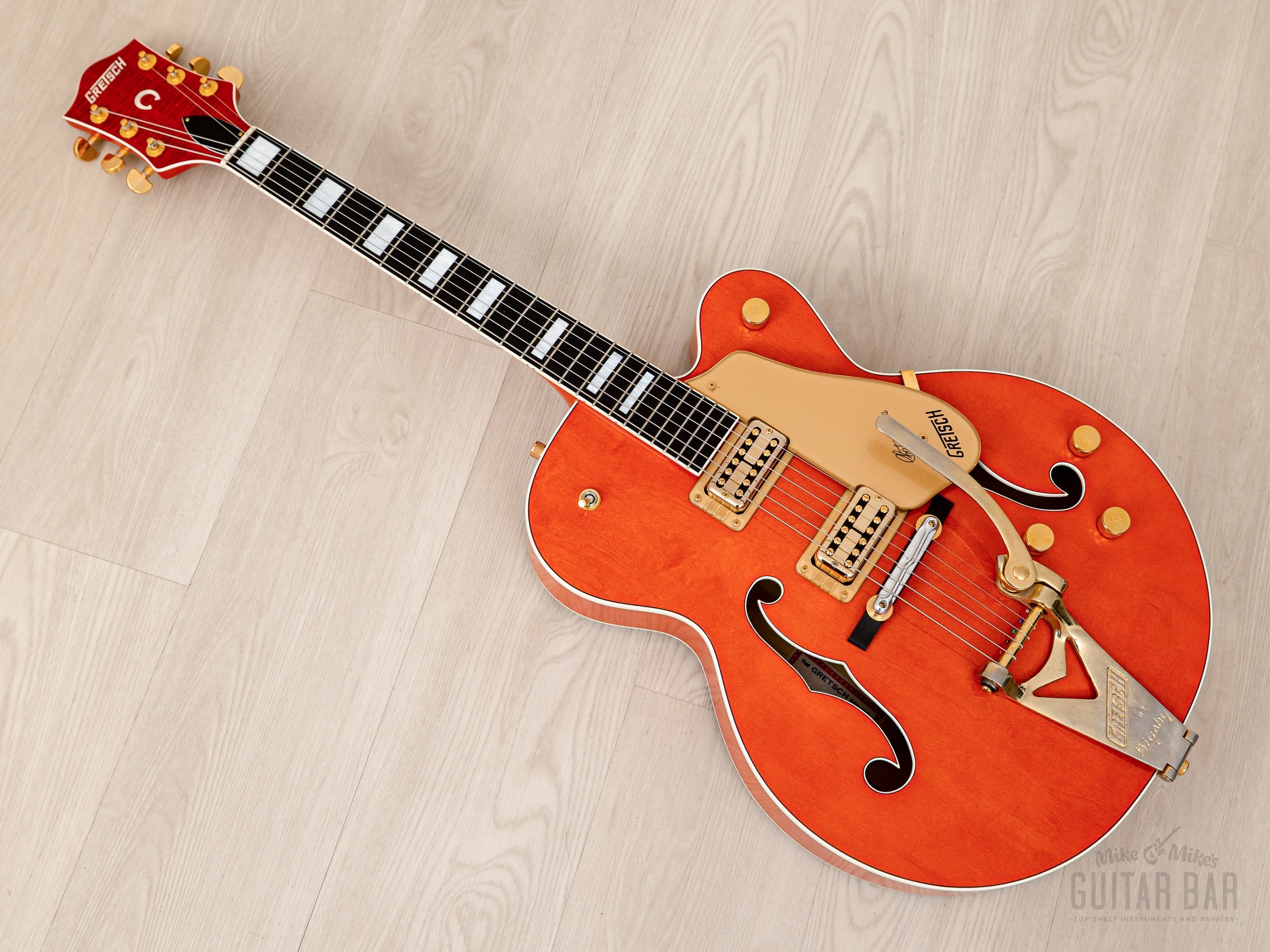 2000 Gretsch G6120 Western Orange w/ TV Jones, Tru-Arc, Case, Tags & COA