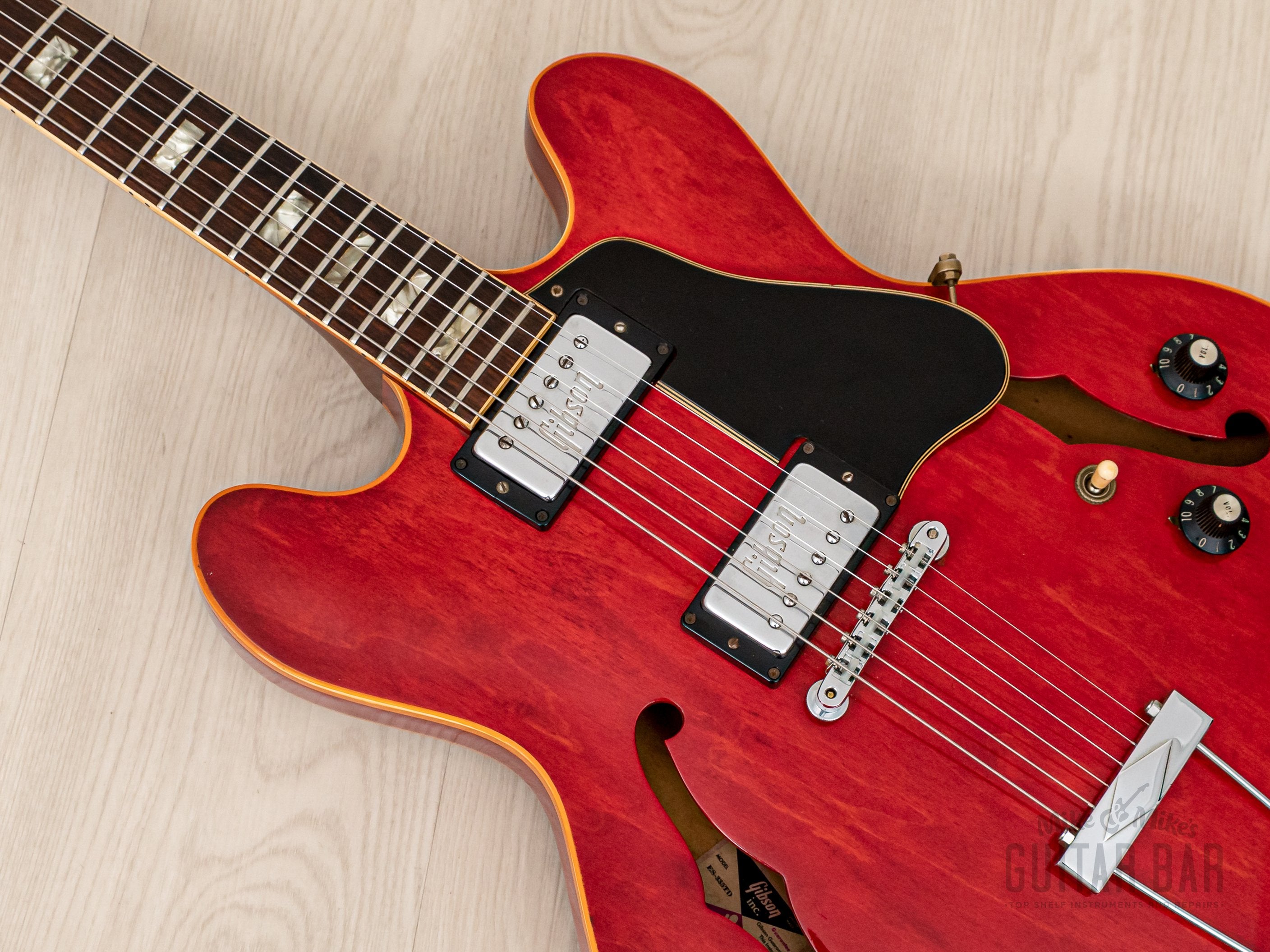 1972 Gibson ES-335 TDC Vintage Semi-Hollow Guitar Cherry w/ Embossed T Tops, Hangtag & Case