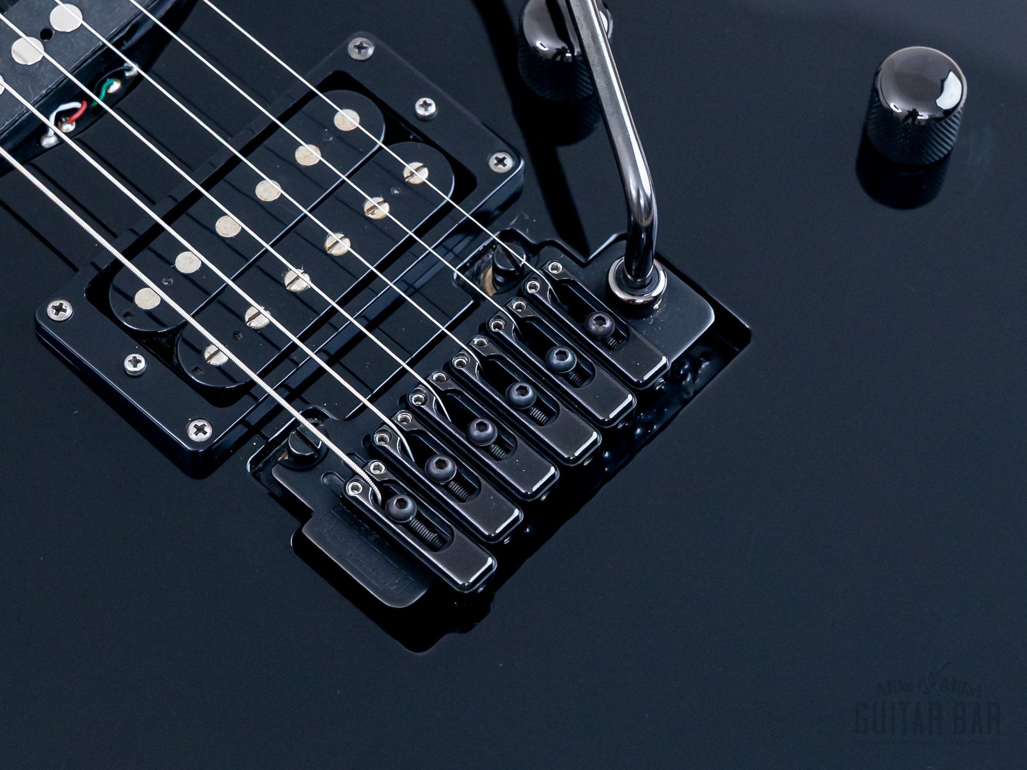 1980s ESP Custom Shop Mirage SSH Superstrat Black w/ Case