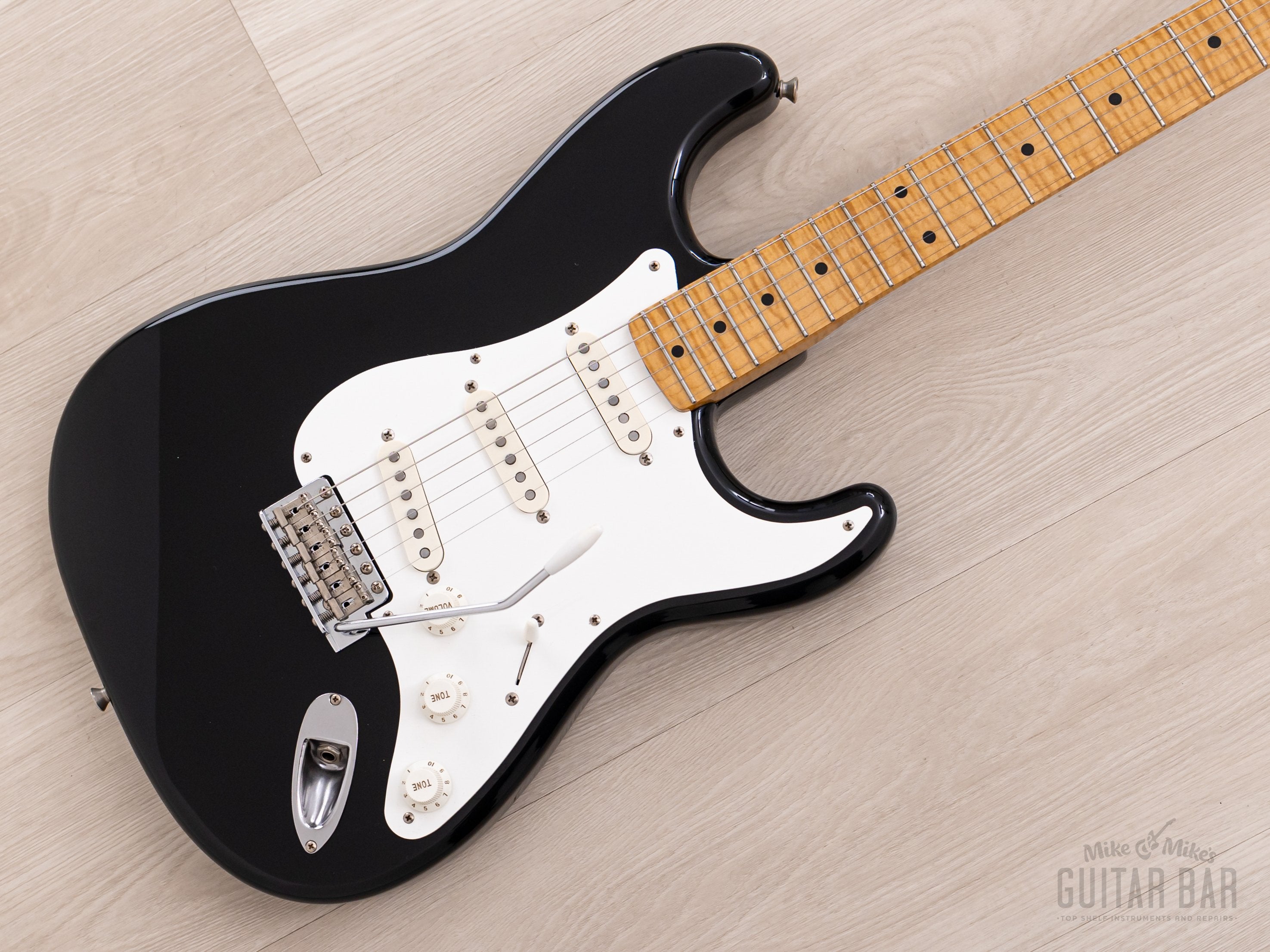 1994 Fender Stratocaster ‘57 Vintage Reissue 40th Anniversary ST57-65AS Foto Flame Black, Japan MIJ