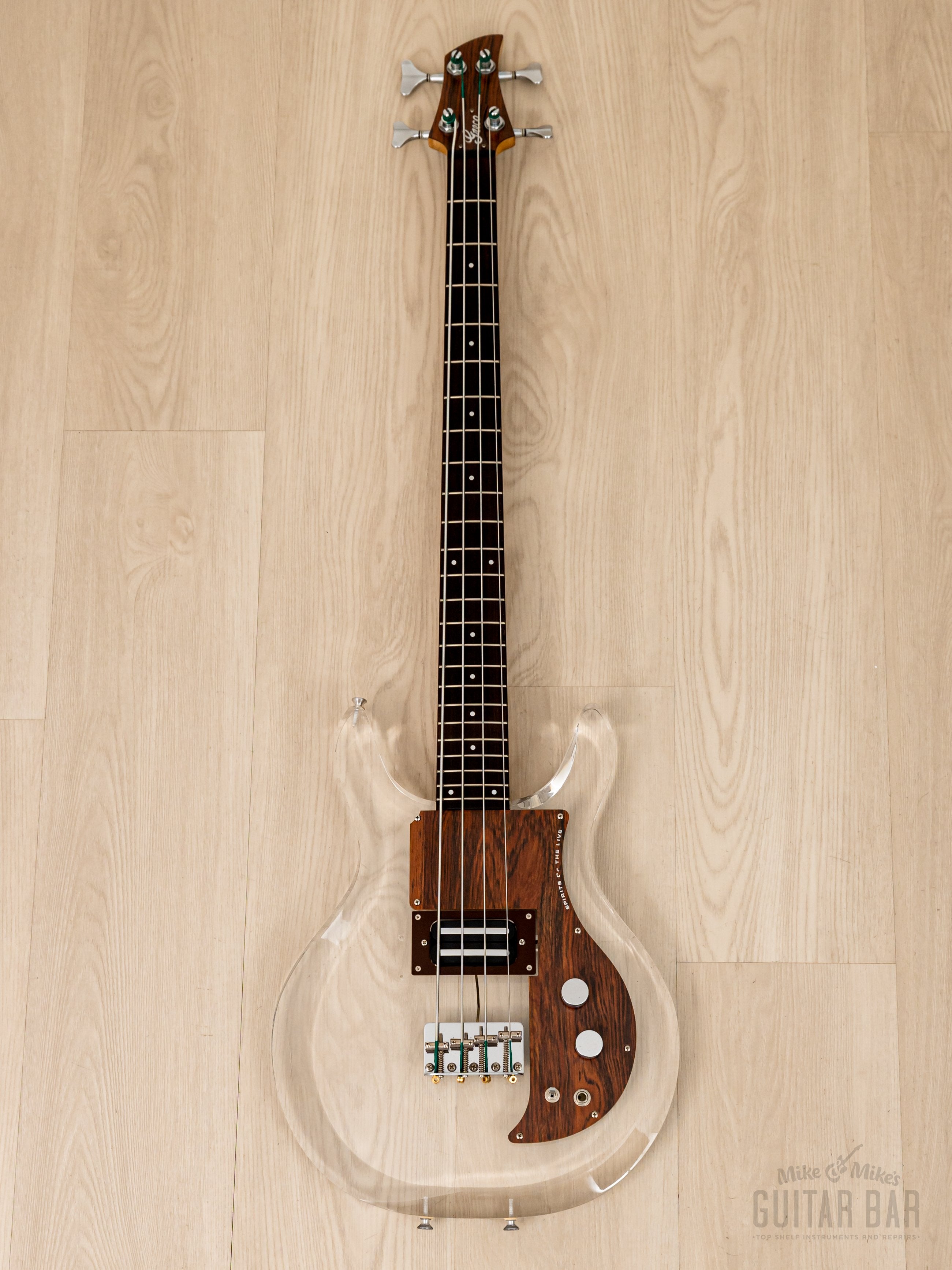 1990 Greco APB-1000 Dan Armstrong-Style Vintage Lucite Short Scale Bass Guitar, Near-Mint, Japan Fujigen