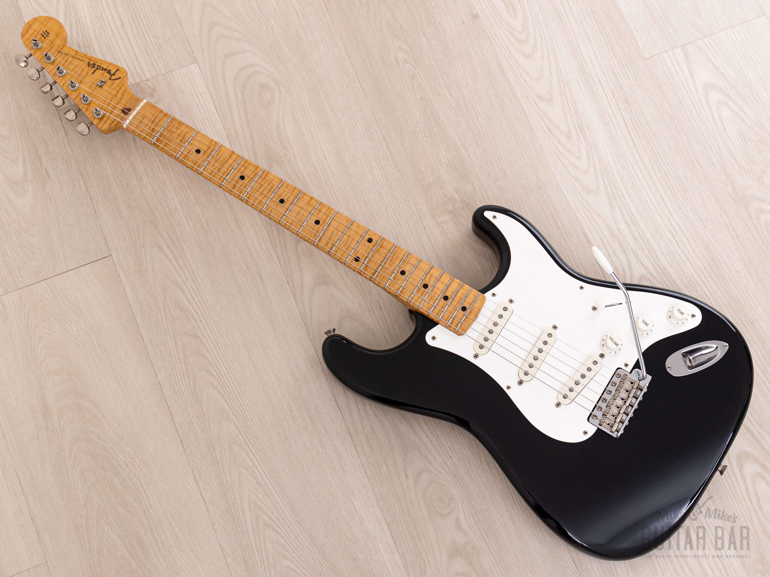 1994 Fender Stratocaster ‘57 Vintage Reissue 40th Anniversary ST57-65AS Foto Flame Black, Japan MIJ