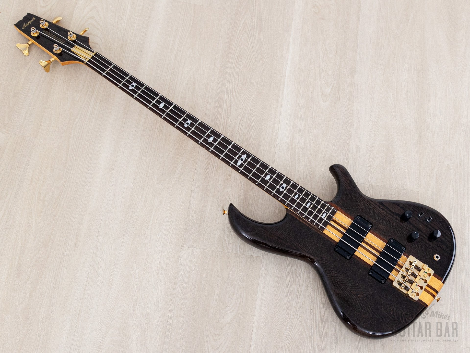1990s Aria Pro II Super Bass SB-800 See-through Black