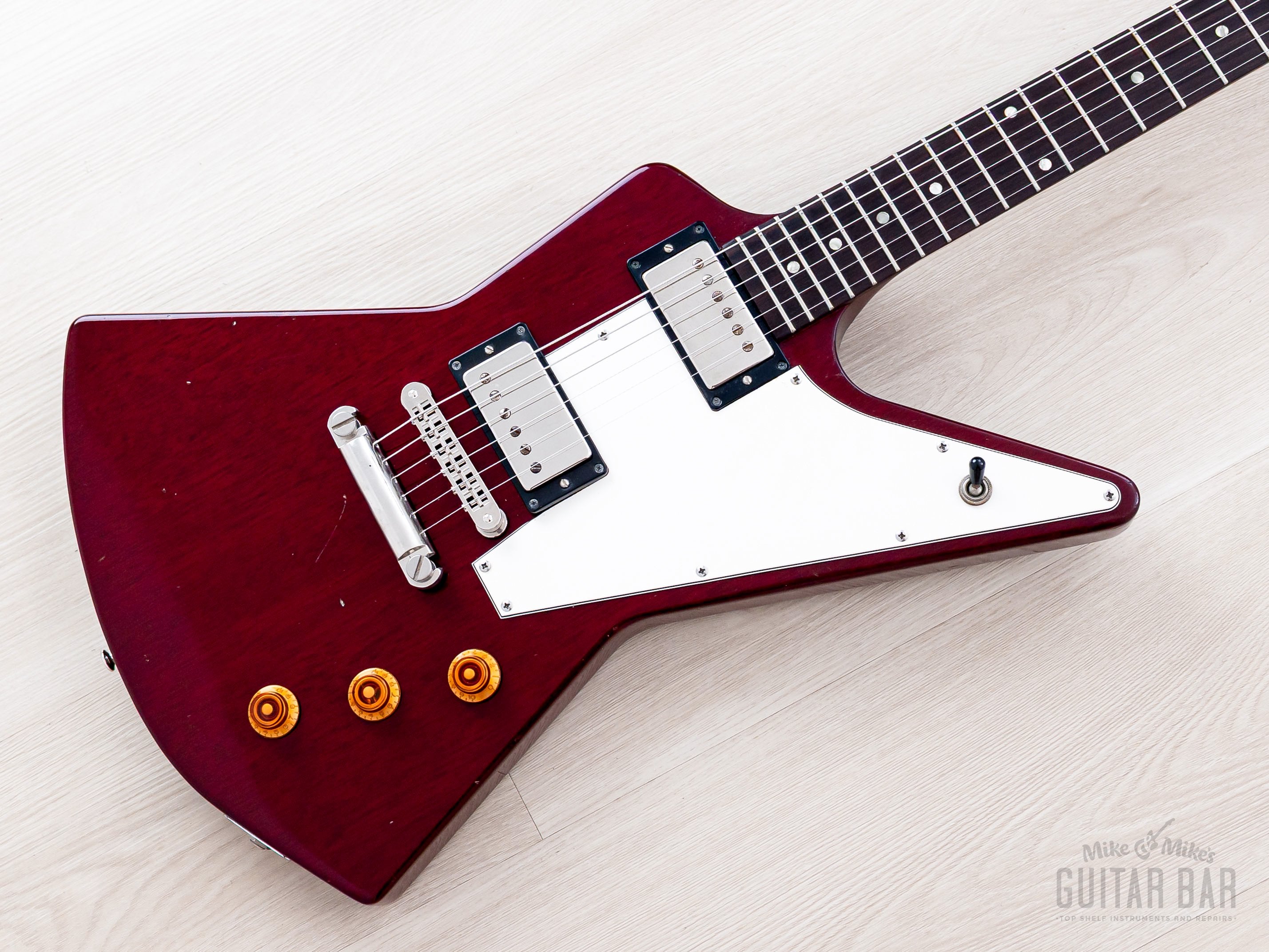 1998 Gibson Explorer '76 Vintage Reissue Clapton Cut Mod Wine Red w/ C